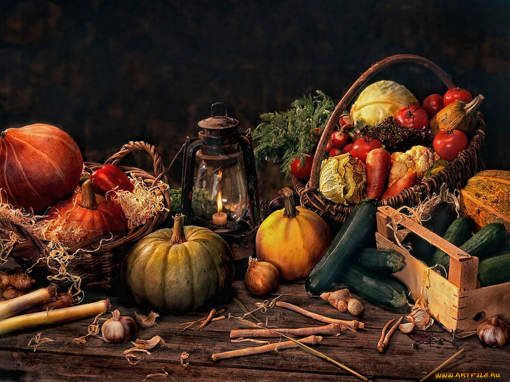 aleksandr, sherbakov, натюрморт, тыквами, овощами, еда