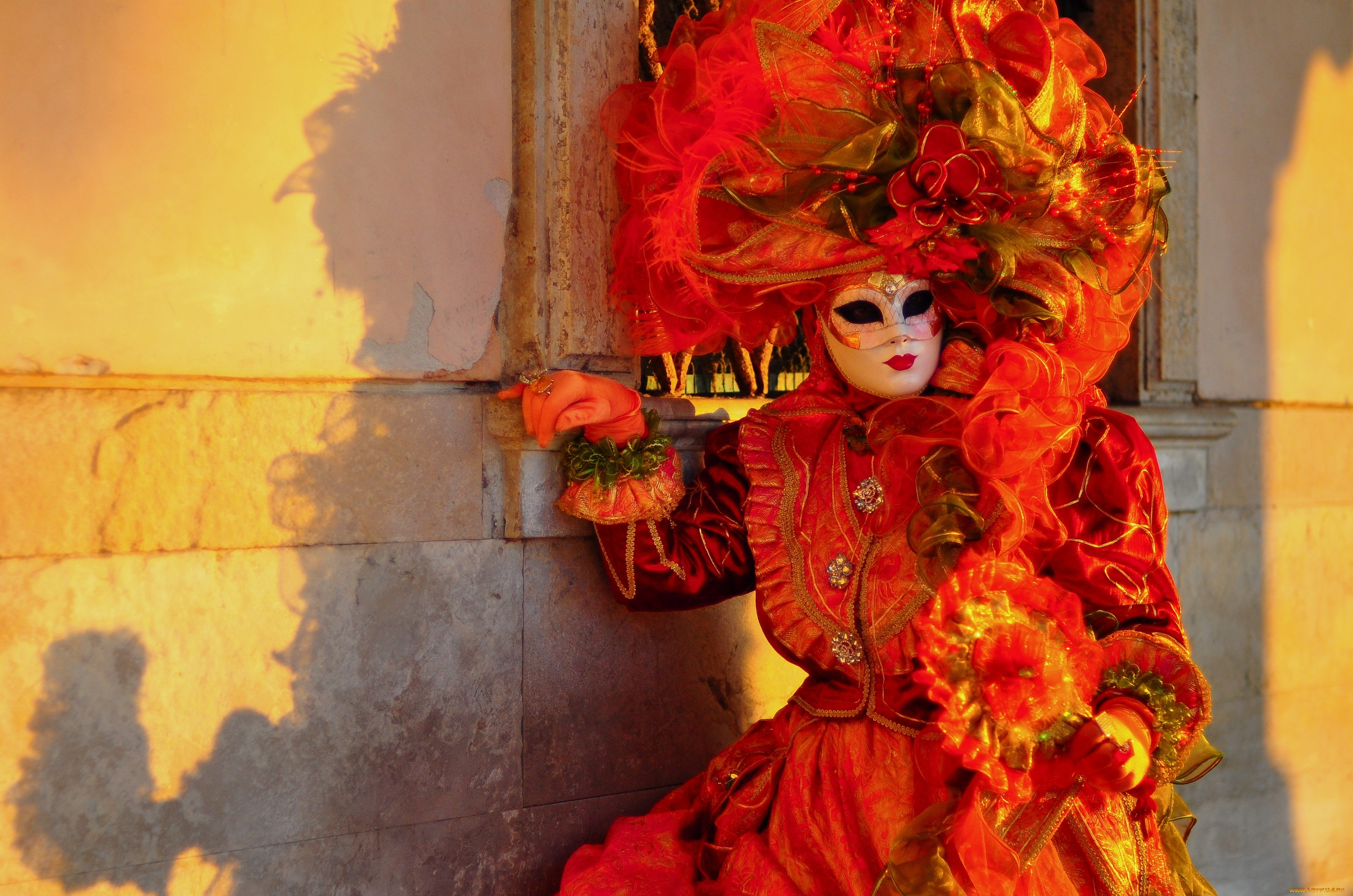 разное, маски, карнавальные, костюмы, красный, карнавал, венеция