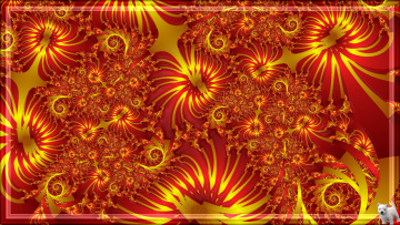 Картинка 3д графика fractal фракталы фон цвета узор собачка