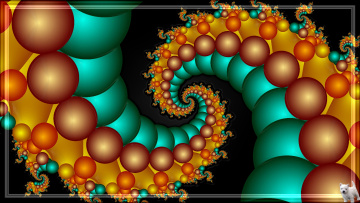 Картинка 3д графика fractal фракталы фон узор цвета собачка