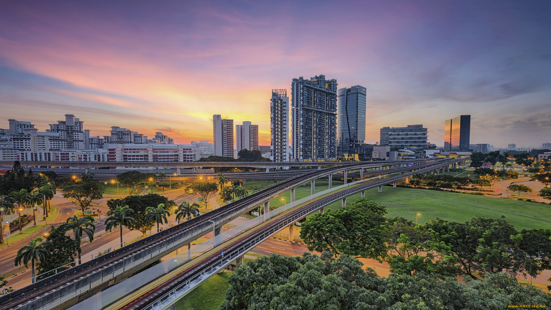 singapore, города, сингапур, , сингапур, панорама