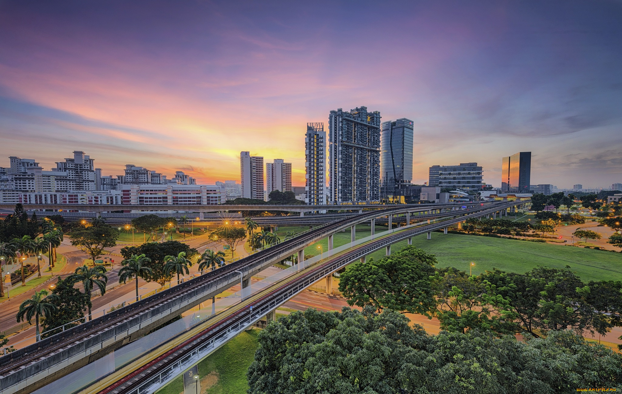 singapore, города, сингапур, , сингапур, панорама