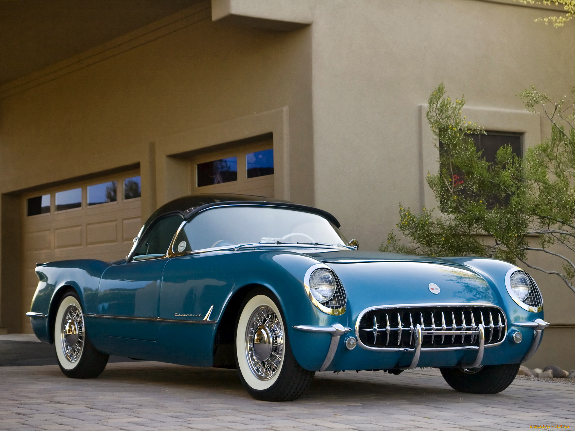 corvette, c1, ``bubbletop``, 1954, автомобили, ретро