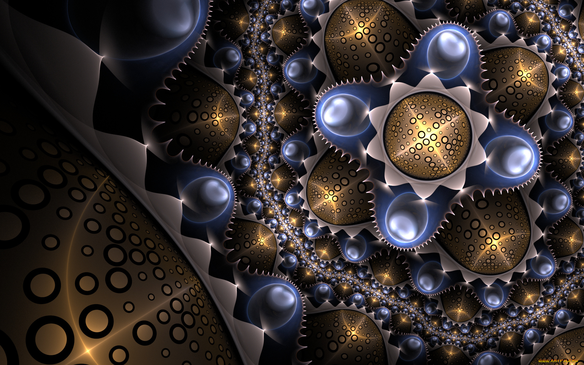 3д, графика, fractal, , фракталы, цвета, узор, фон