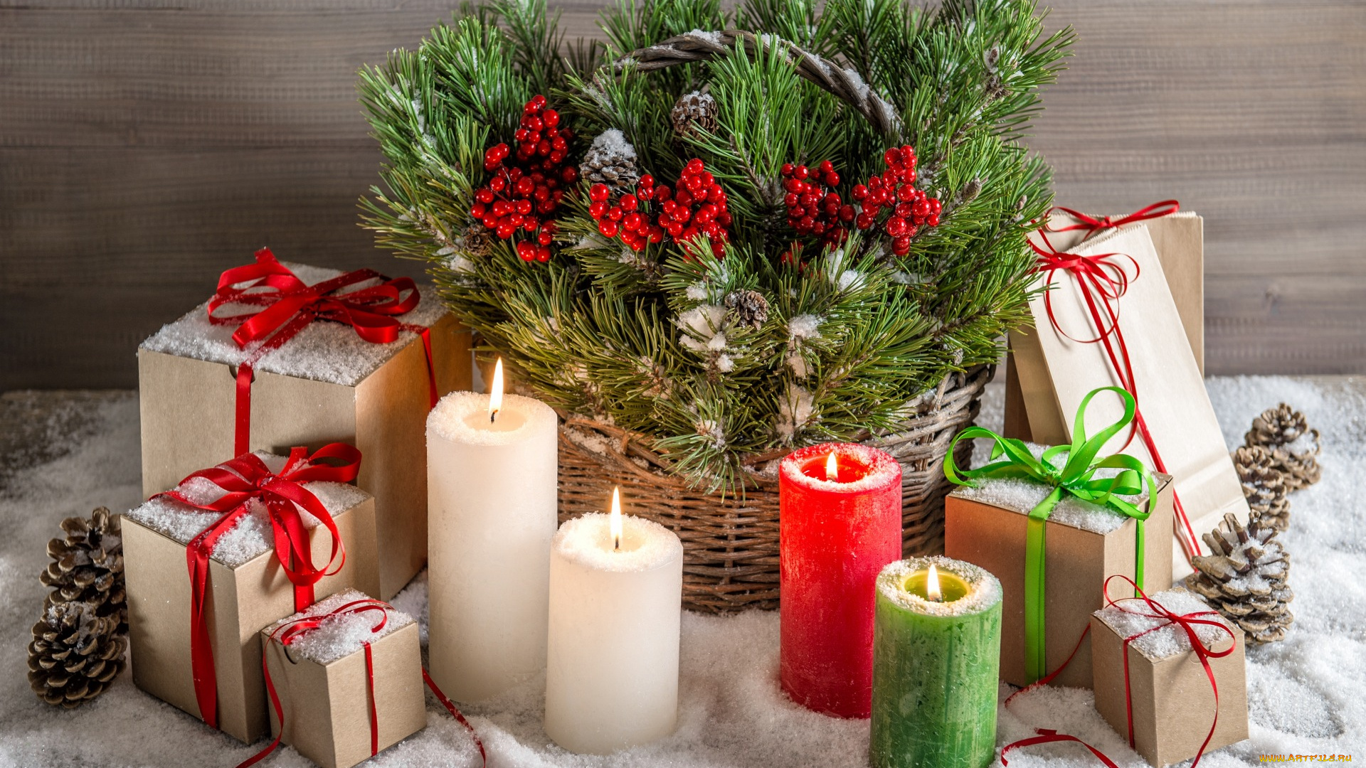 праздничные, новогодние, свечи, decoration, xmas, новый, год, подарки, snow, снег, свечи, merry, christmas, рождество, holiday, celebration, gift, елка, украшения