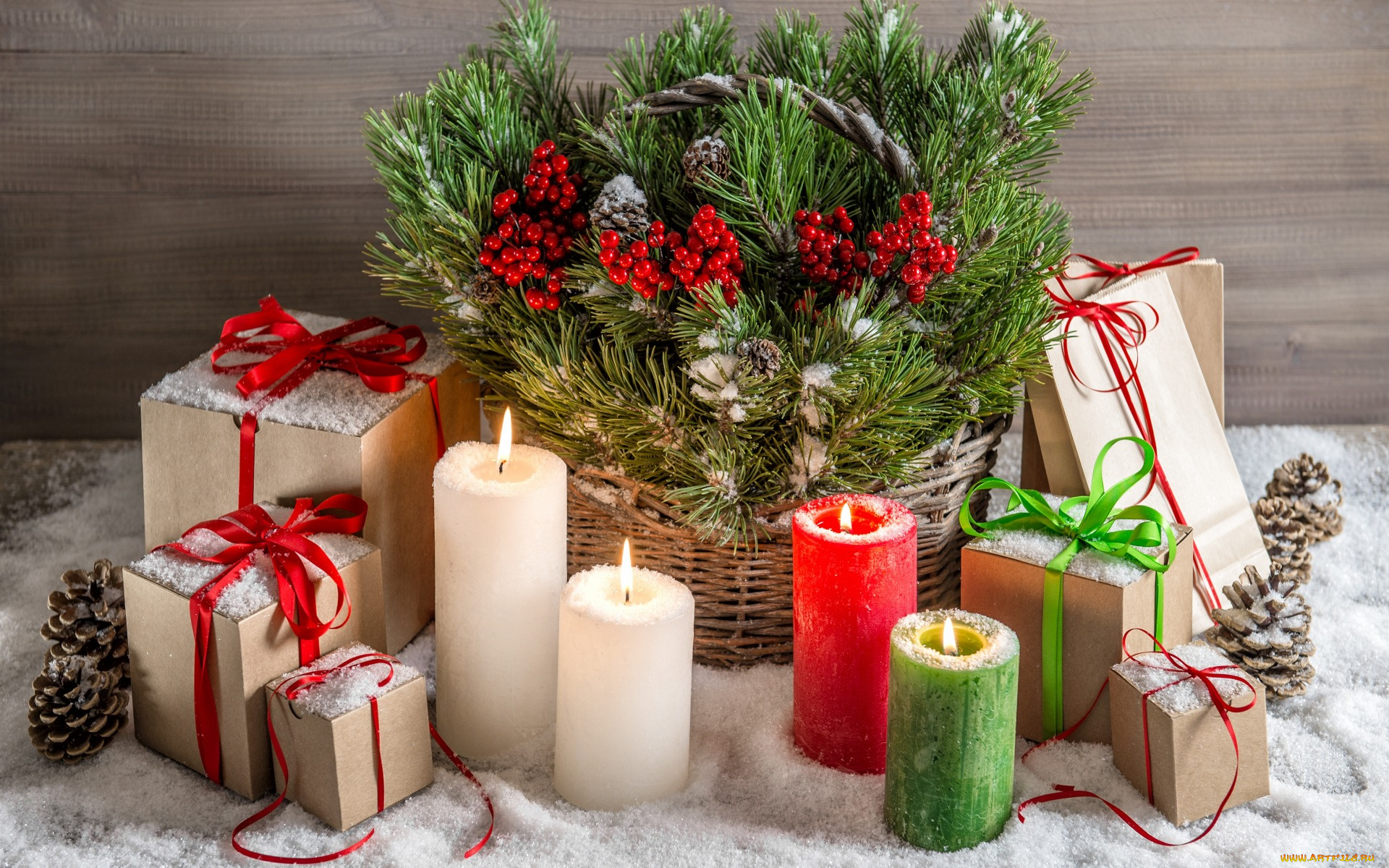 праздничные, новогодние, свечи, decoration, xmas, новый, год, подарки, snow, снег, свечи, merry, christmas, рождество, holiday, celebration, gift, елка, украшения