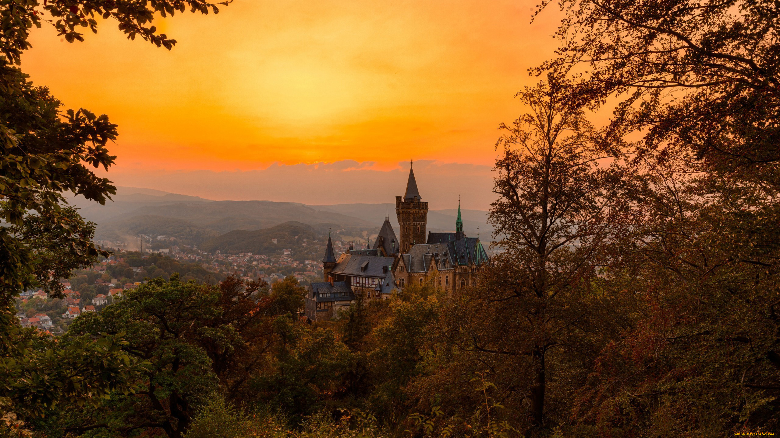 wernigerode, castle, города, замки, германии, wernigerode, castle