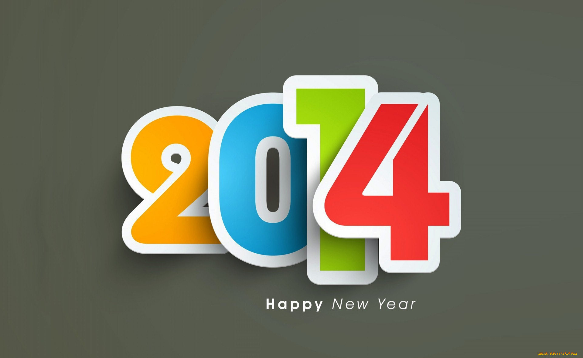праздничные, векторная, графика, , новый, год, цифры, 2014, пожелание