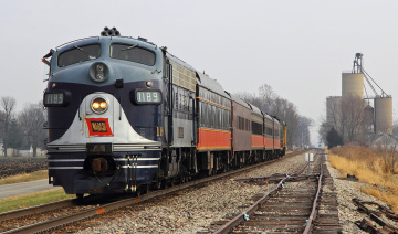 Картинка техника поезда состав рельсы локомотив дорога железная