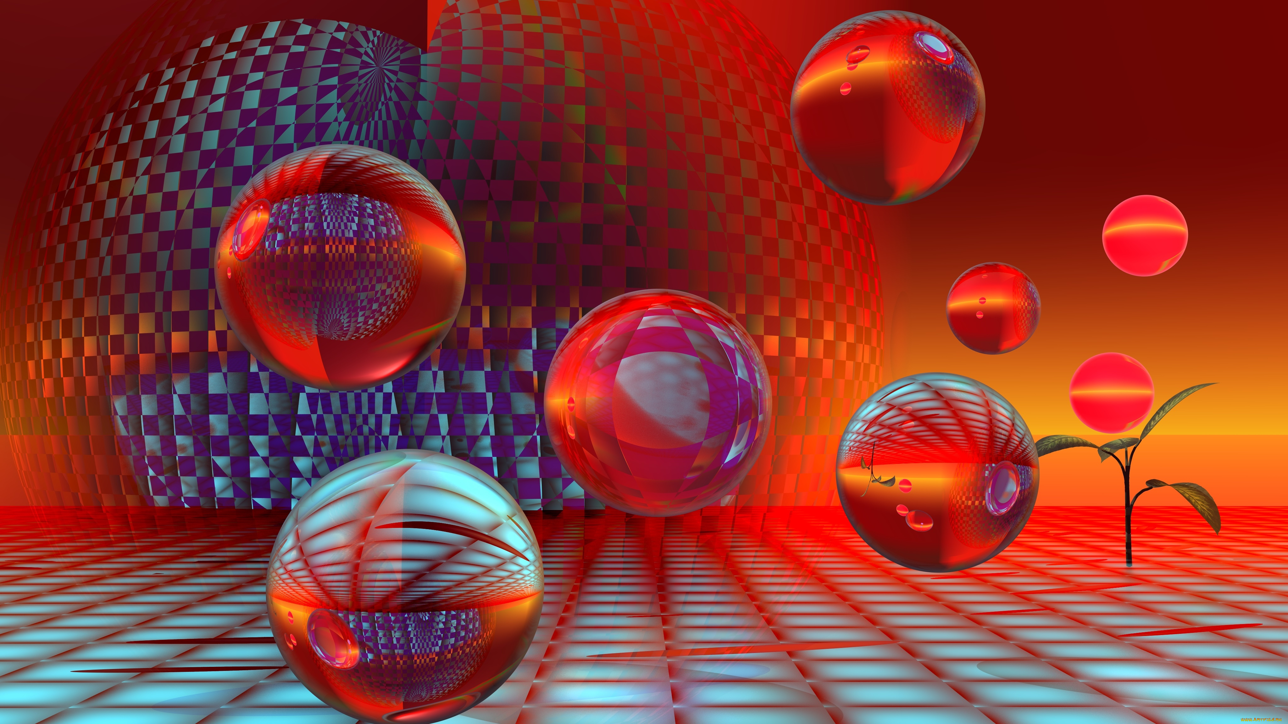 графика шары 3D graphics balls без смс