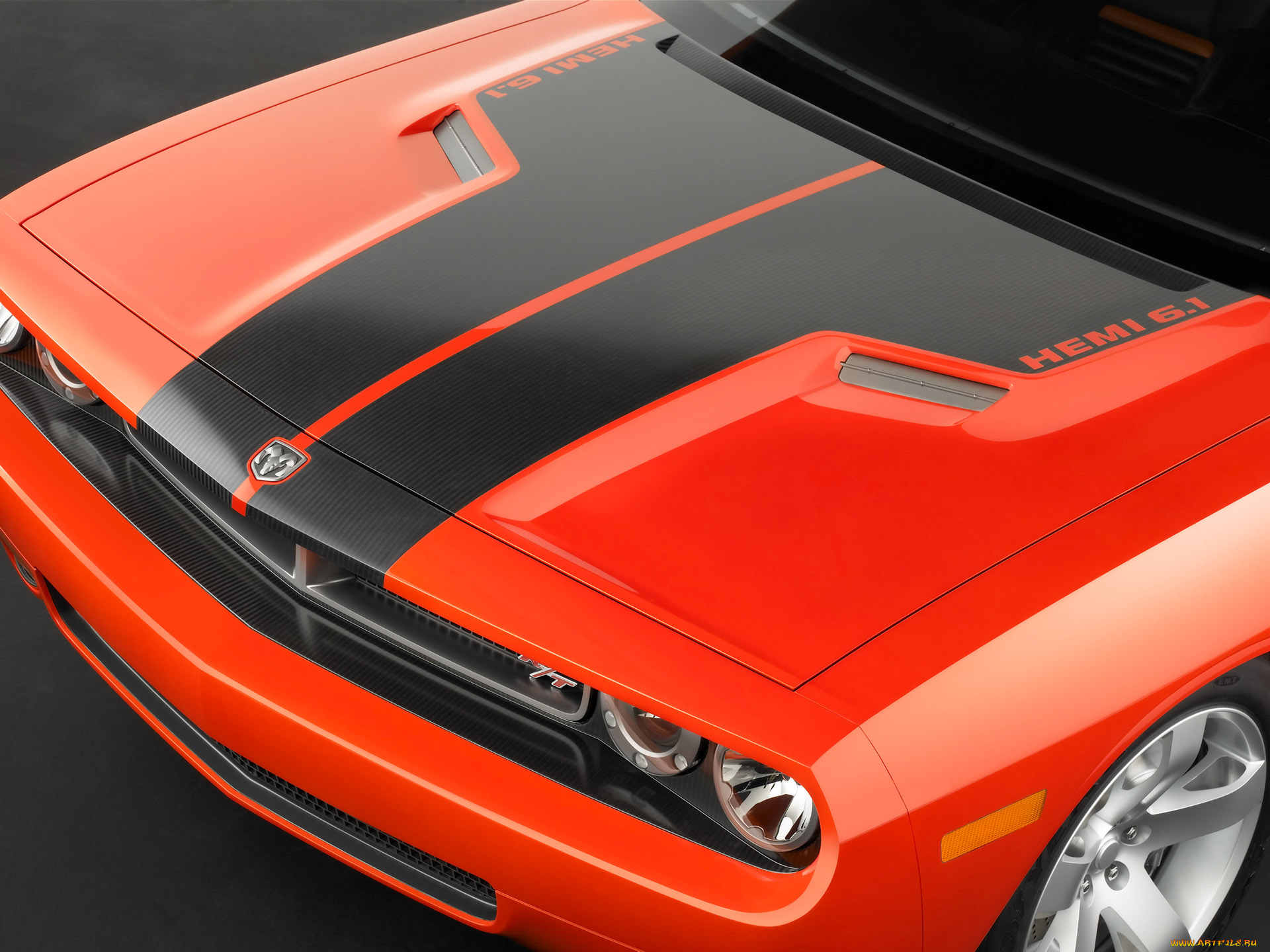 dodge, challenger, concept, hood, автомобили, фрагменты, автомобиля