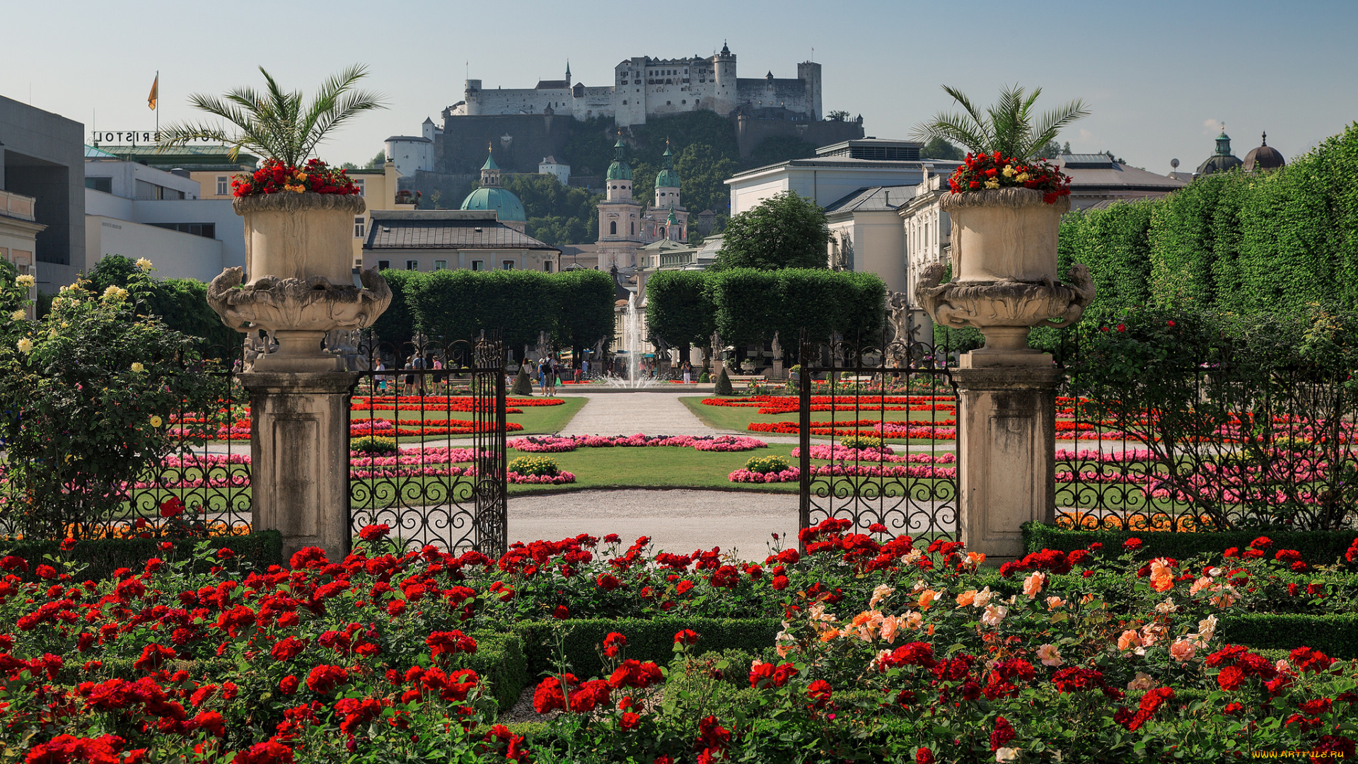 mirabell, palace, gardens, , salzburg, , austria, города, зальцбург, , австрия, austria, клумбы, salzburg, сад, дворца, мирабель, зальцбург, hohensalzburg, castle, крепость, хоэнзальцбург, mirabell, palace, gardens, цветы