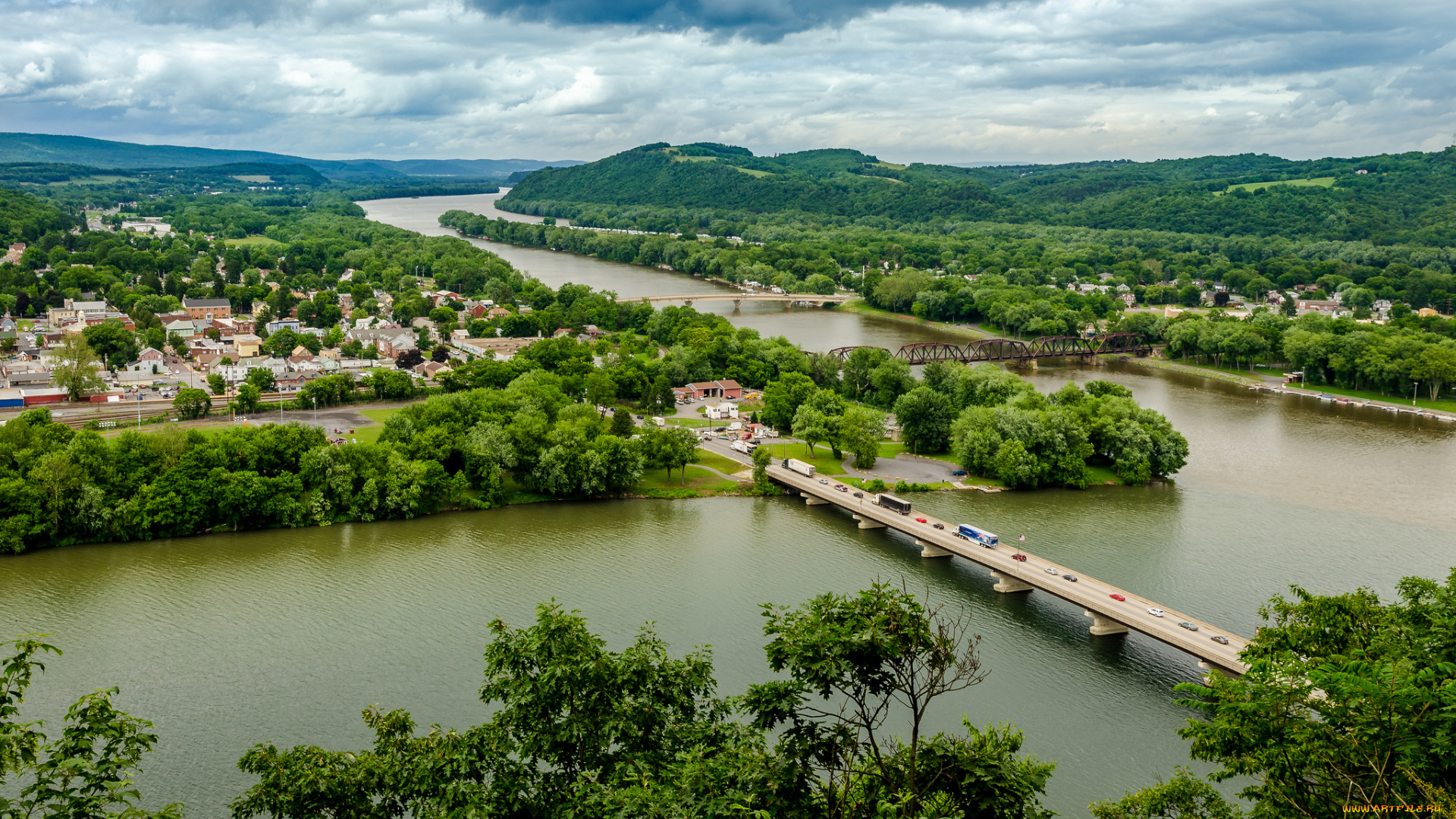 northumberland, , pennsylvania, города, -, панорамы, нортумберленд, шикеллами, парк, susquehanna, river, pennsylvania, shikellamy, state, park, река, панорама, мосты, саскуэханна, пенсильвания