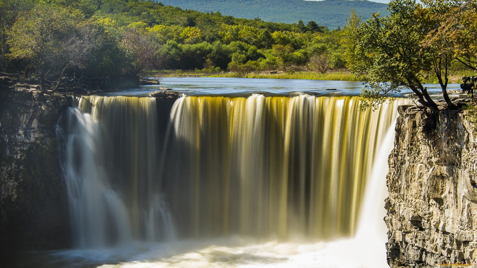 природа, водопады, поток, вода