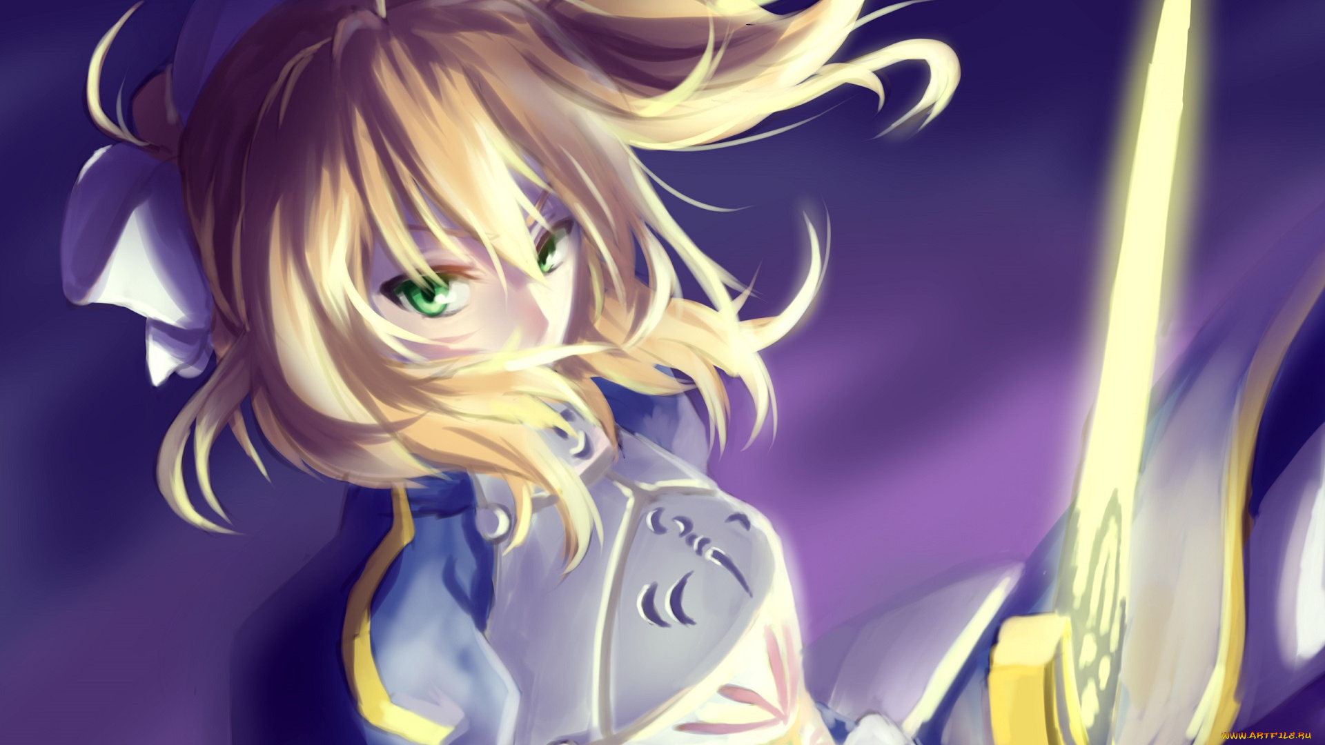 аниме, fate, stay, night, saber