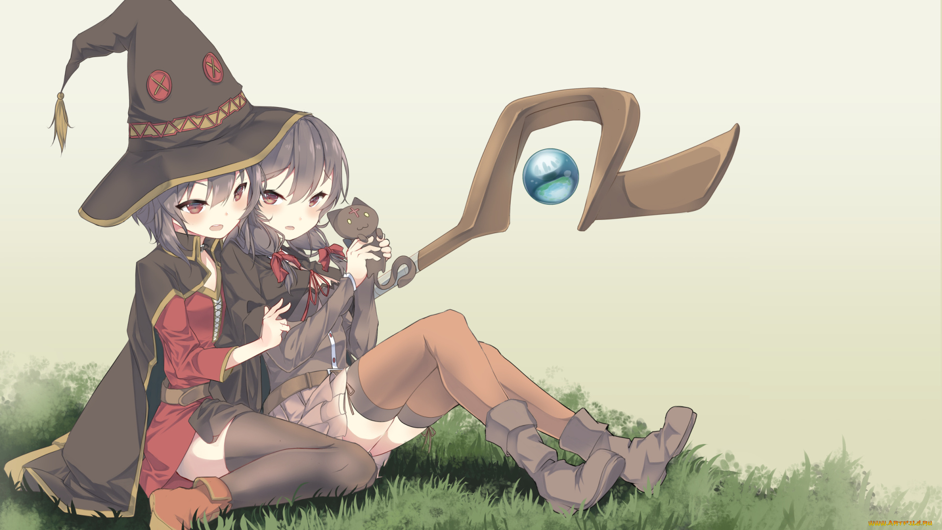 аниме, kono, subarashii, sekai, ni, shukufuku, wo, megumin, yunyun, chomusuke