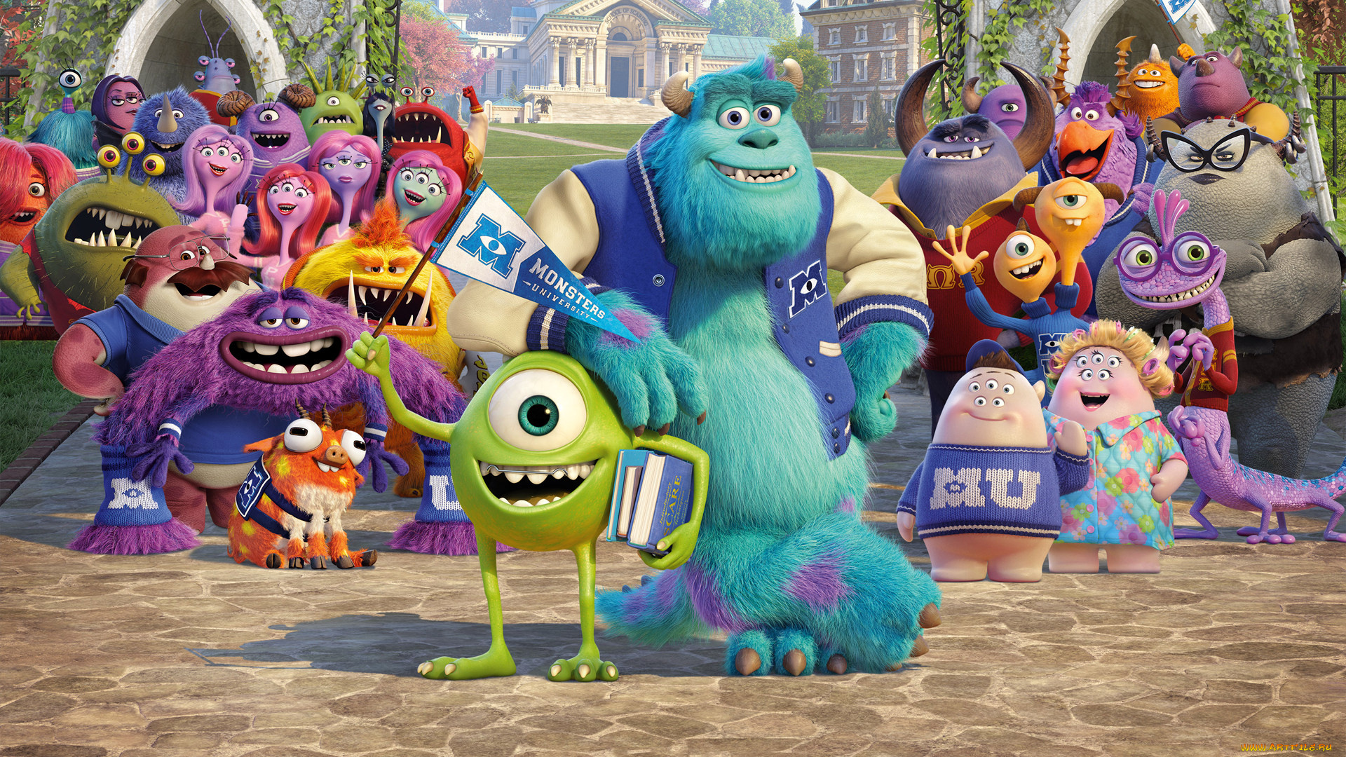 мультфильмы, monsters, university, персонаж