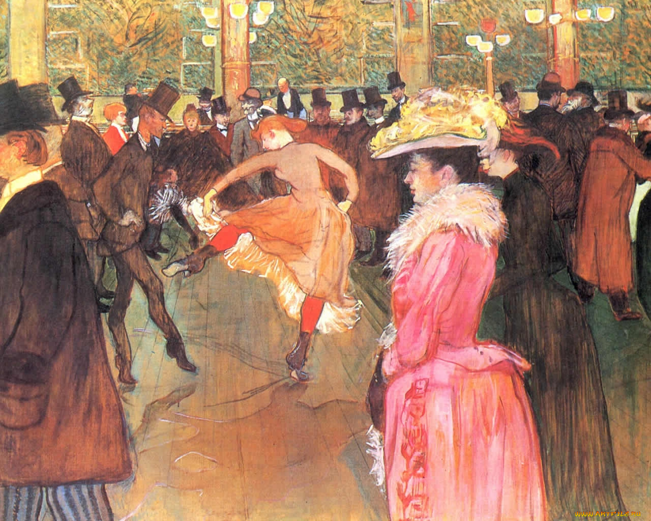 toulouse, lautrec, at, the, moulin, rouge, рисованные, henri, de