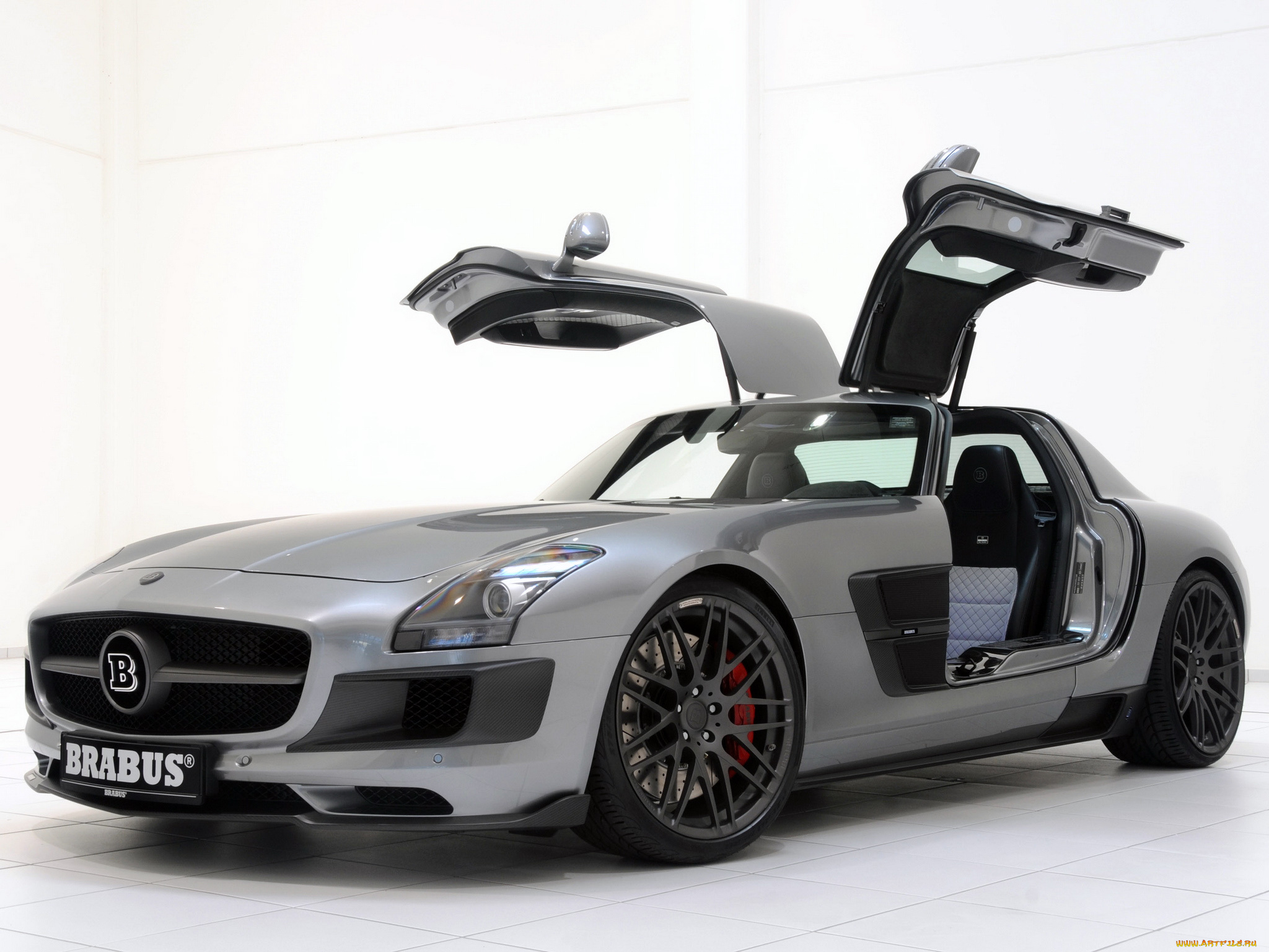 автомобили, brabus, sls, amg, gullwing, doors