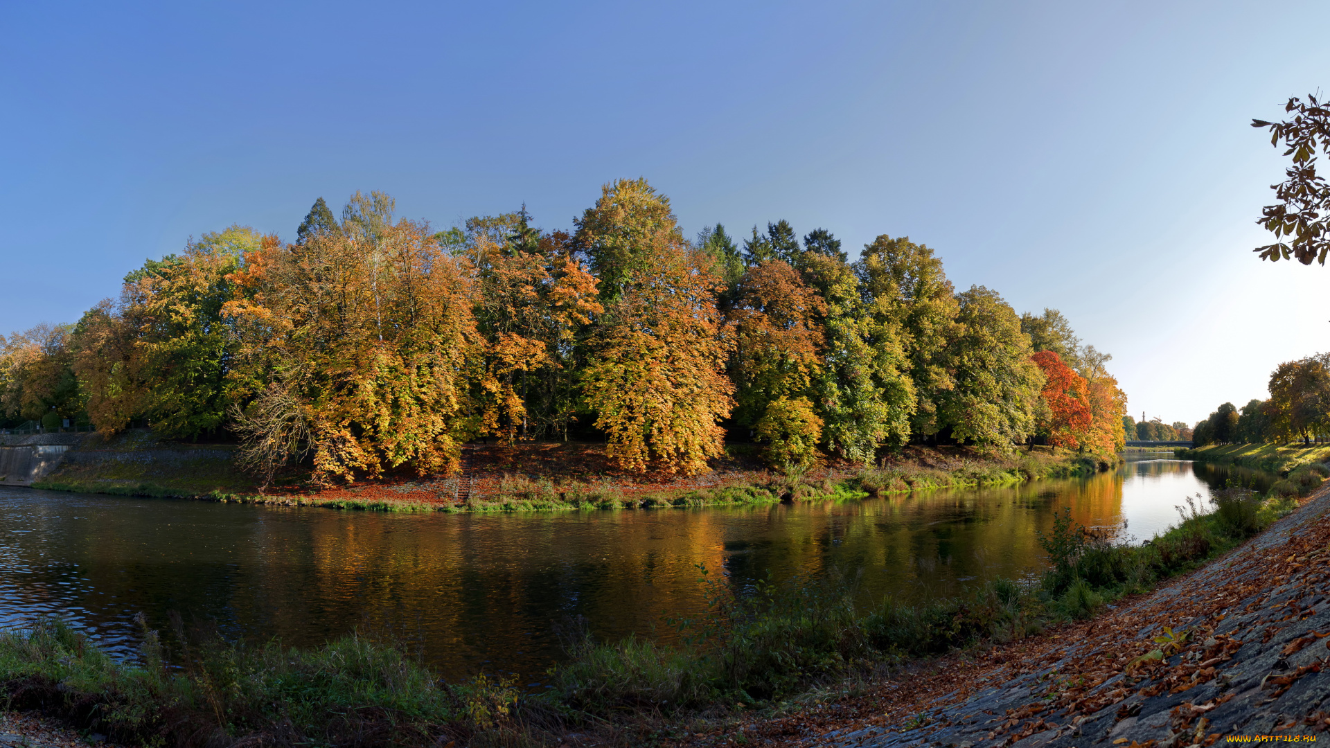 hradec, krаlovе, Чехия, природа, реки, озера, река, деревья