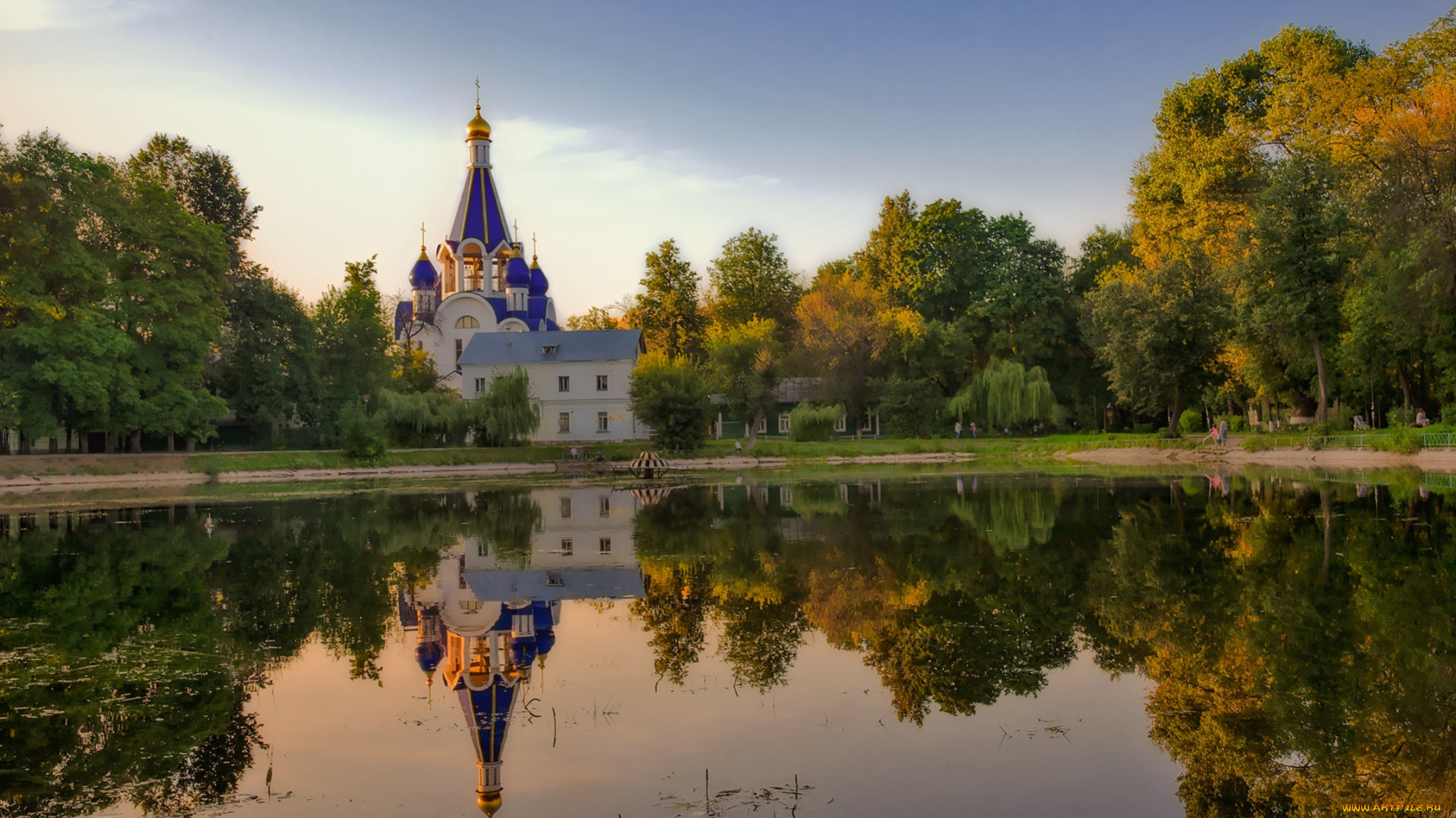 города, -, православные, церкви, , монастыри, отражение, храм, вода