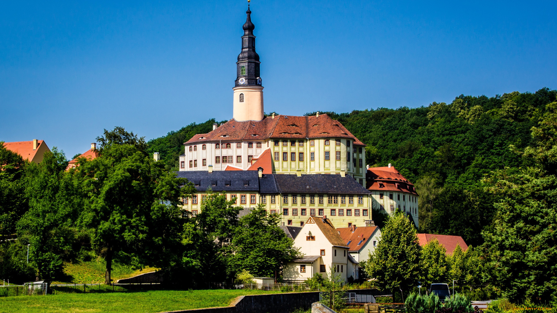 weesenstein, castle, , germany, города, -, дворцы, , замки, , крепости, weesenstein, река, дома, германия