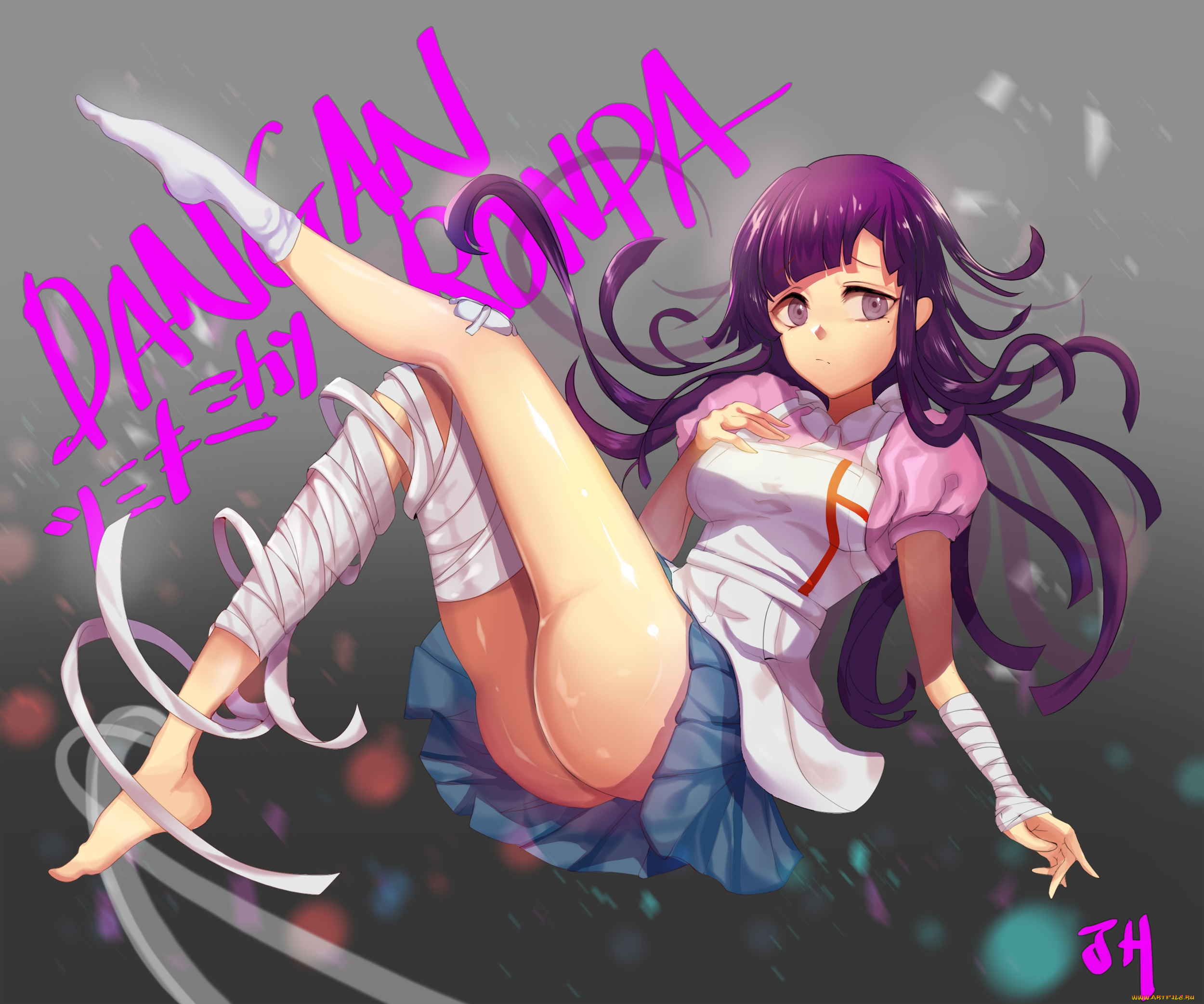 аниме, danganronpa, попа, девушка, artist, tagme, tsumiki, mikan, dangan-ronpa