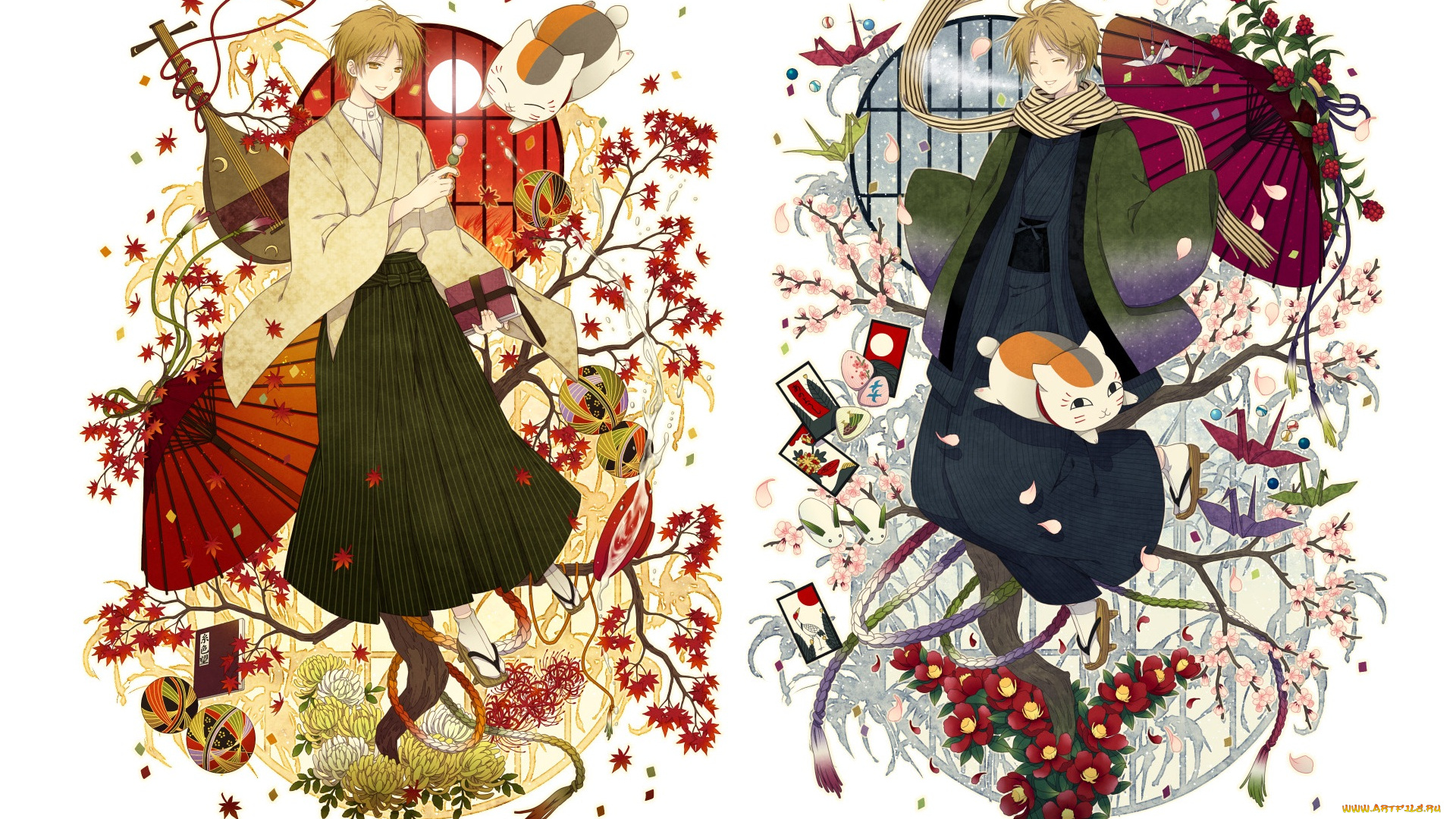 аниме, natsume, yuujinchou, нацуме, тетрадь, дружбы