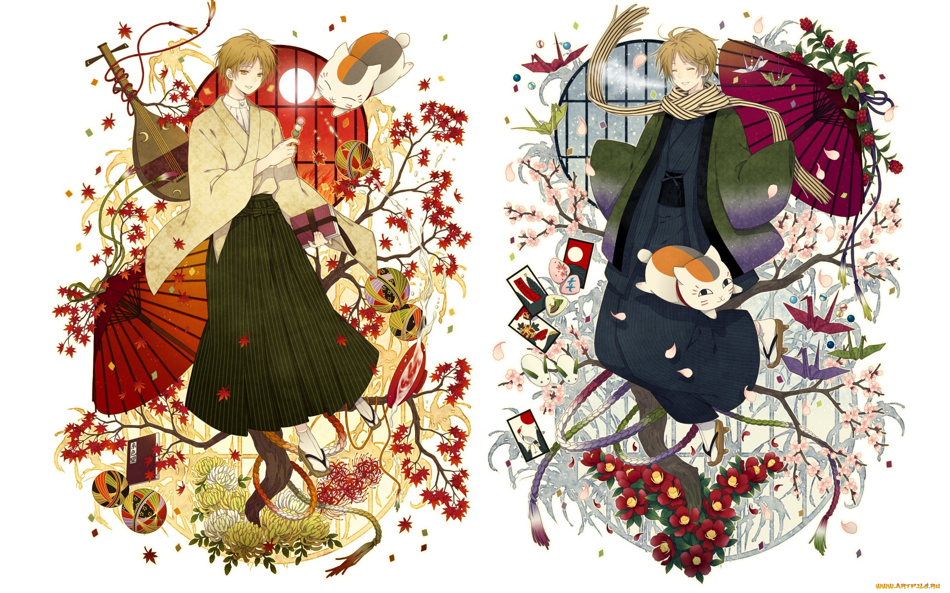 аниме, natsume, yuujinchou, нацуме, тетрадь, дружбы