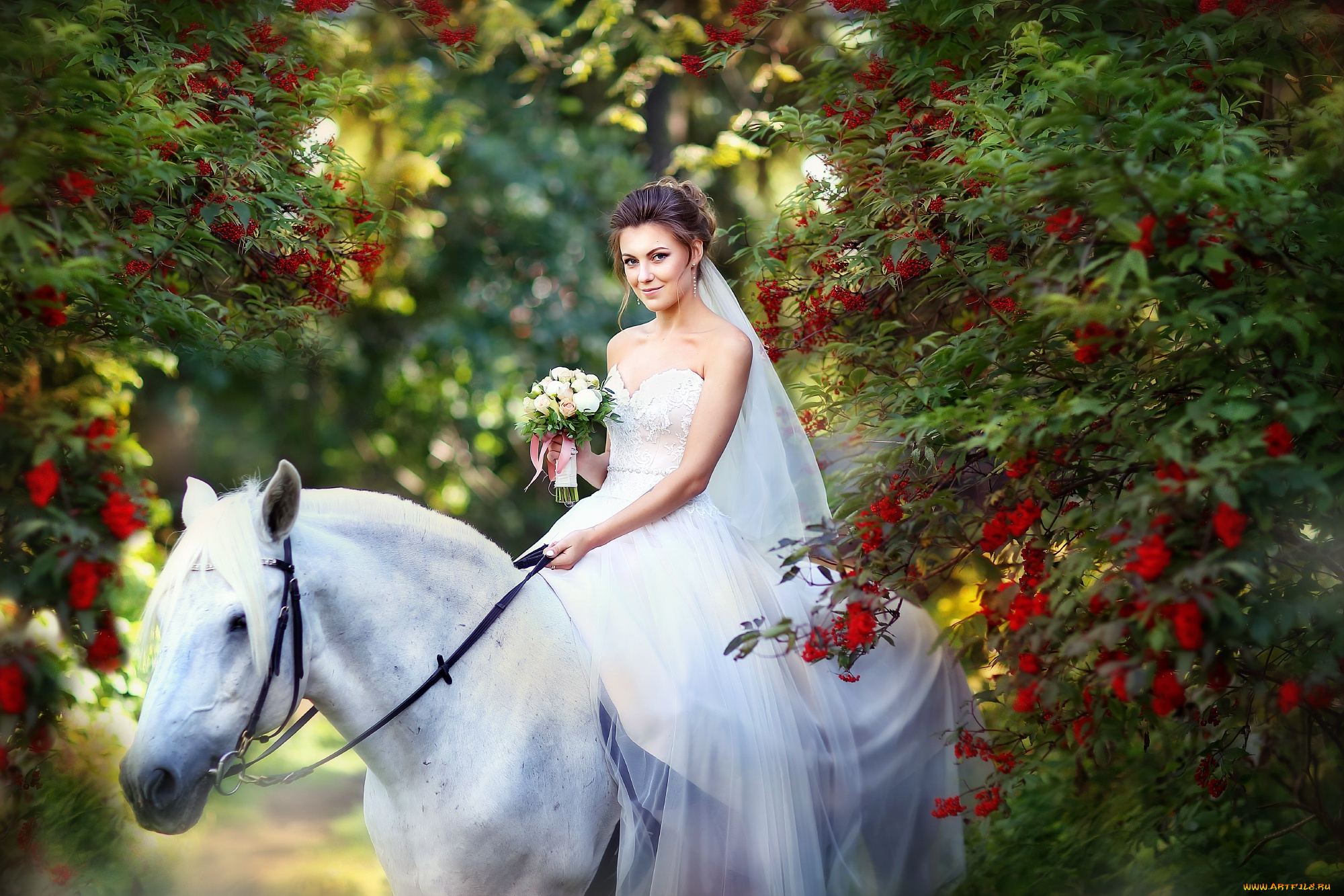 девушки, -unsort, , невесты, невеста, лошадь