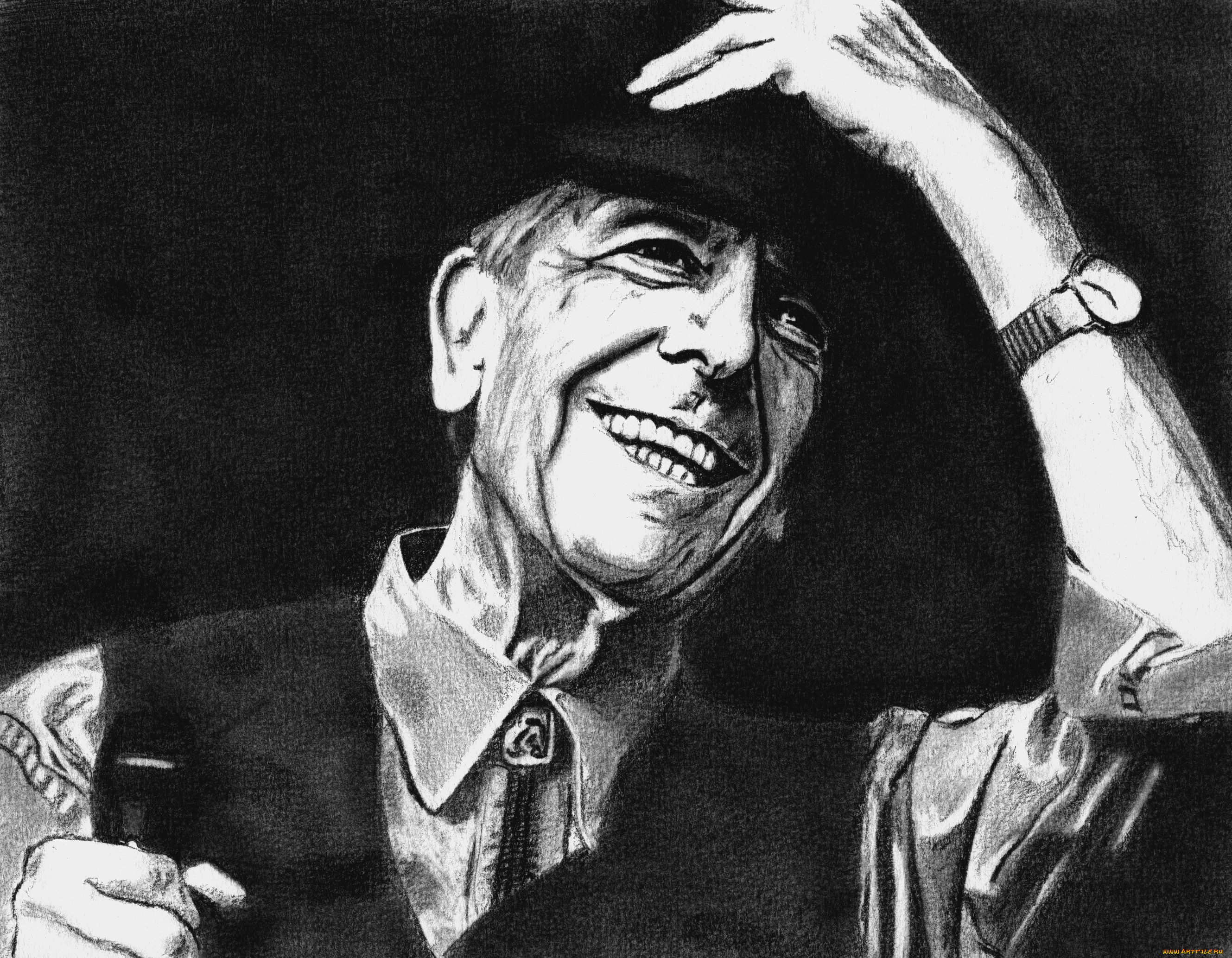 leonard, cohen, рисованные, люди, музыкант, певец, композитор