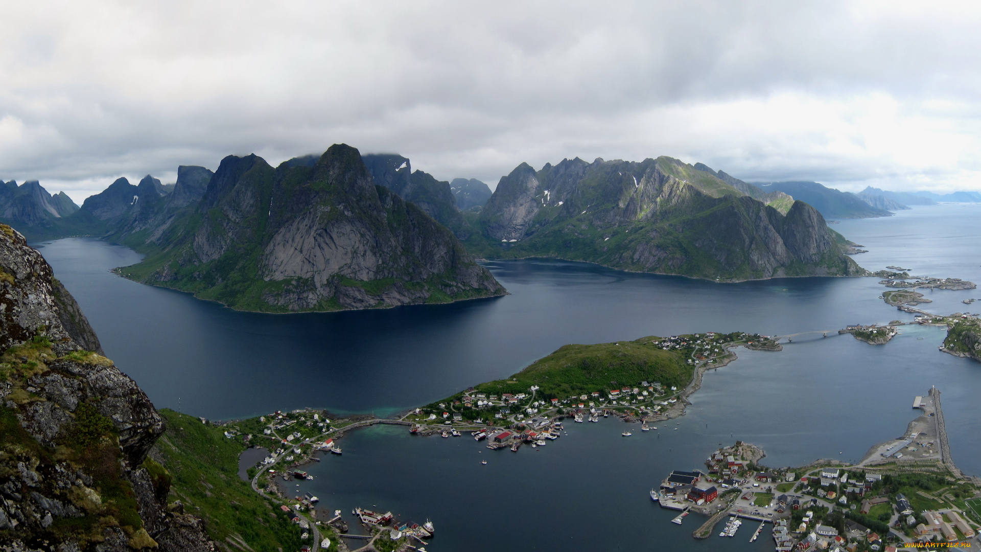 lofoten, islands, norway, природа, пейзажи, горы, острова, озеро