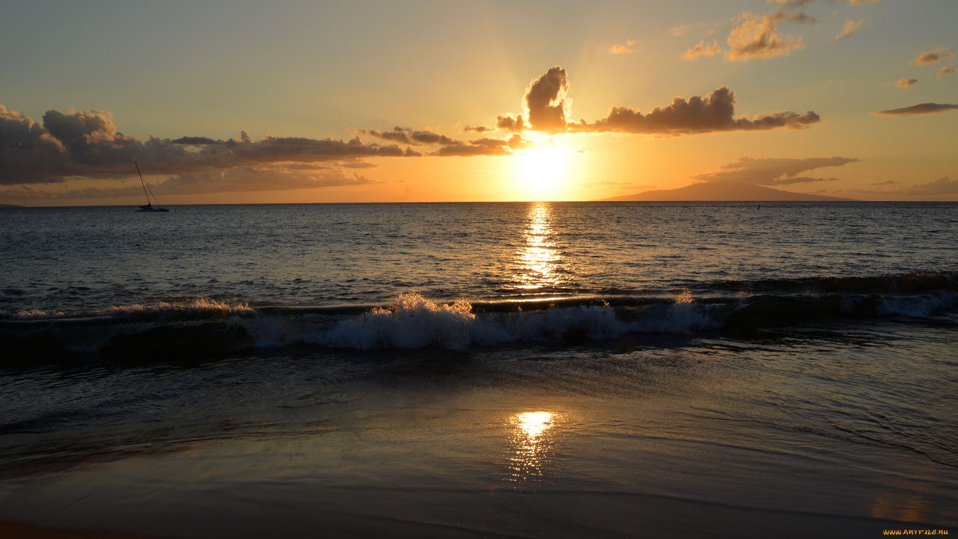maui, hawaii, природа, восходы, закаты, море, закат