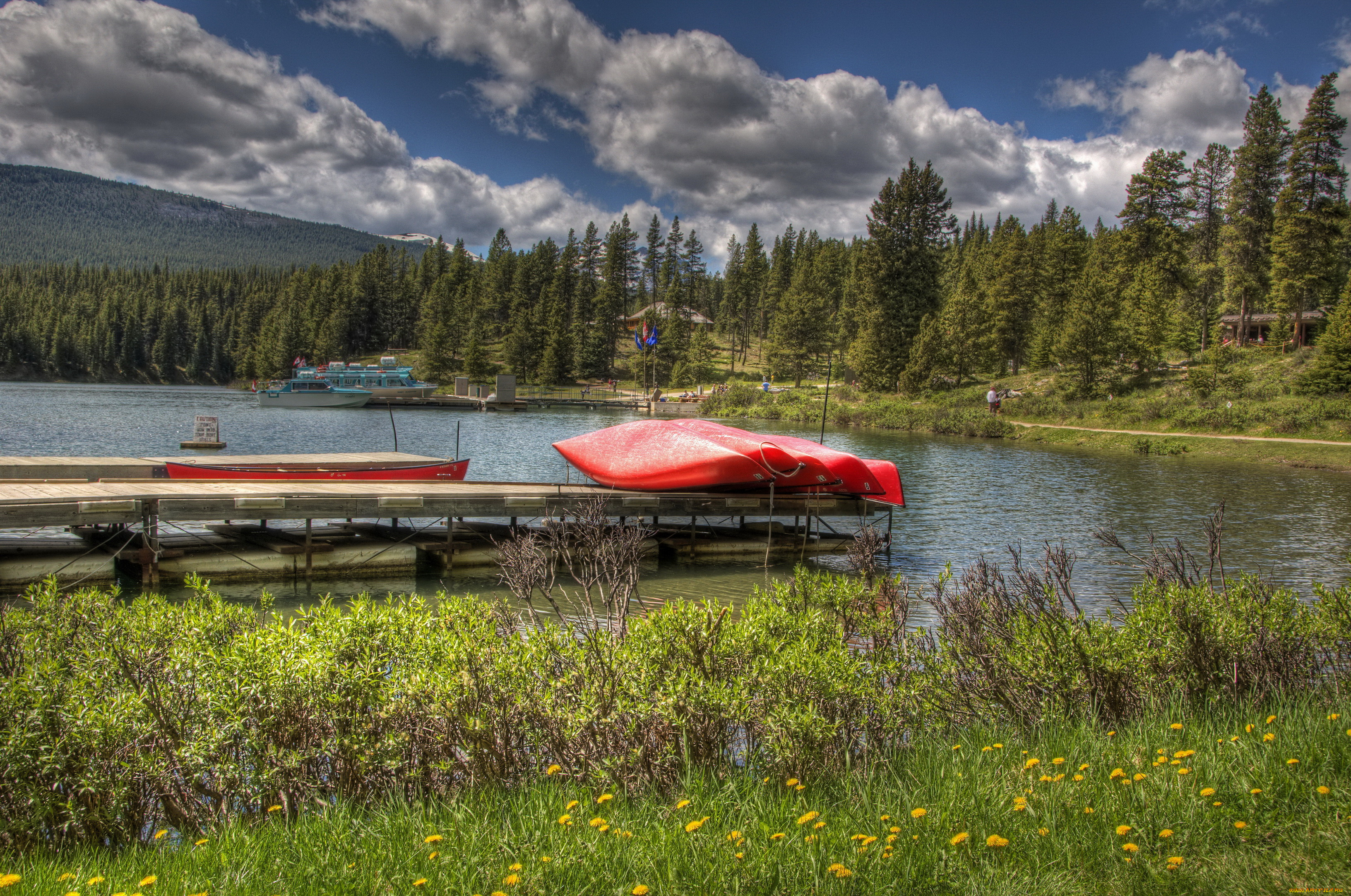 maligne, lake, jasper, national, park, canada, природа, реки, озера, лес, озеро