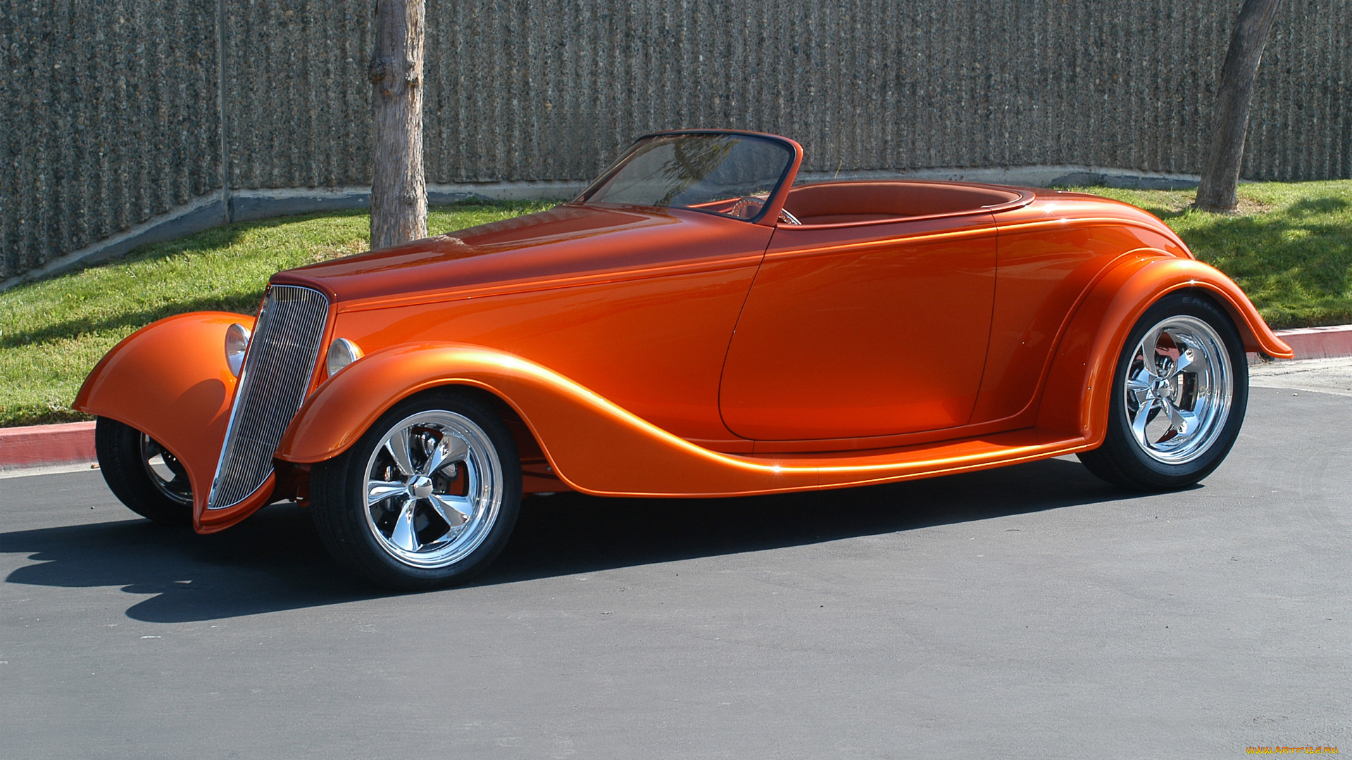 автомобили, custom, classic, car, orange, streetrod