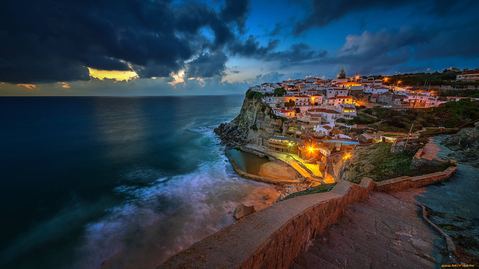 azenhas, do, mar, , portugal, города, -, панорамы, побережье