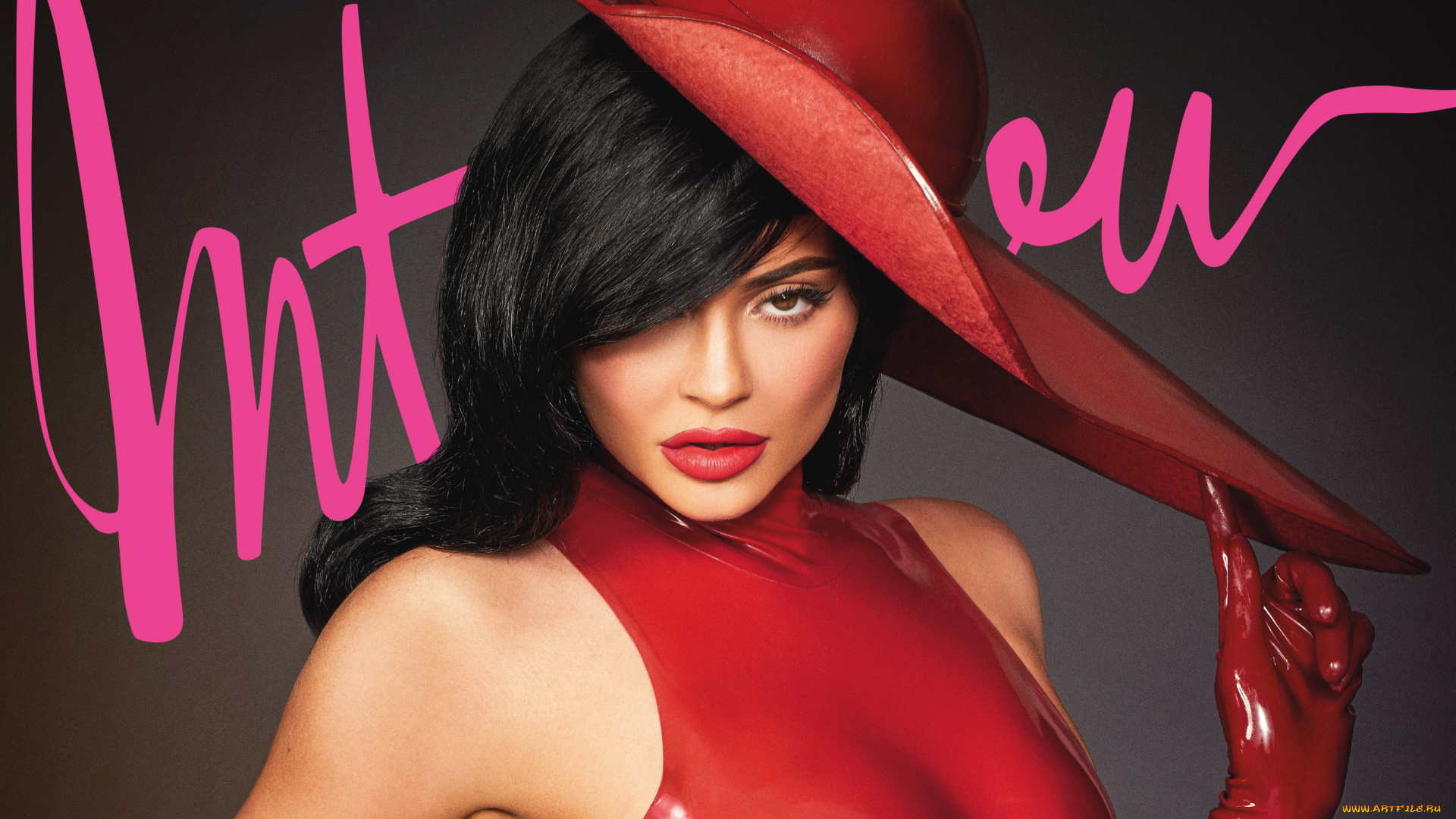 kylie, jenner, , interview, magazine, 2019, девушки, красный, шляпа, модель, журнал, interview, magazine, 2019, kylie, jenner