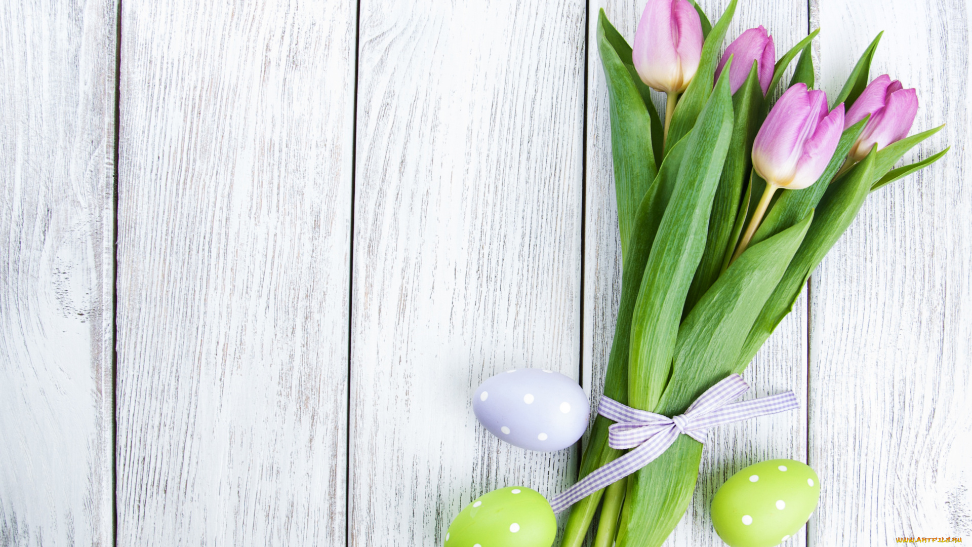 праздничные, пасха, цветы, яйца, colorful, тюльпаны, happy, wood, pink, flowers, tulips, easter