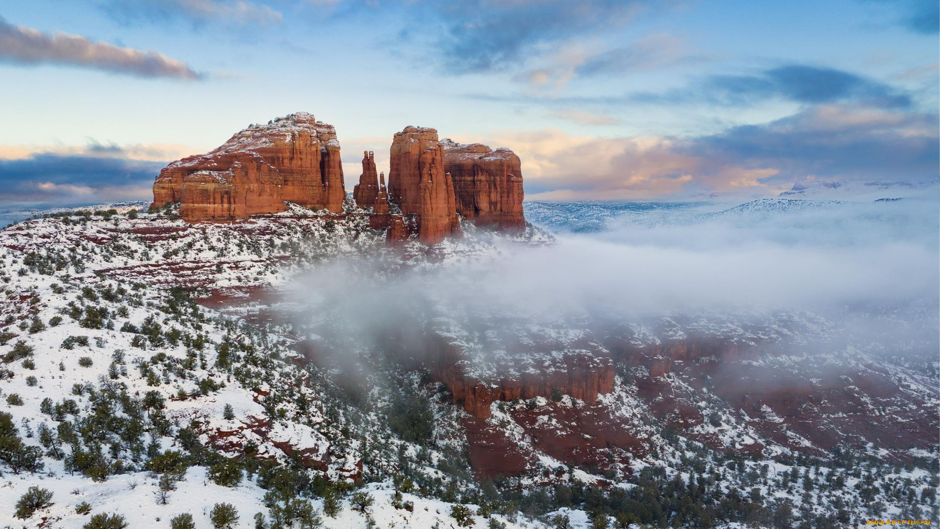 cathedral, rock, sedona, arizona, природа, горы, cathedral, rock