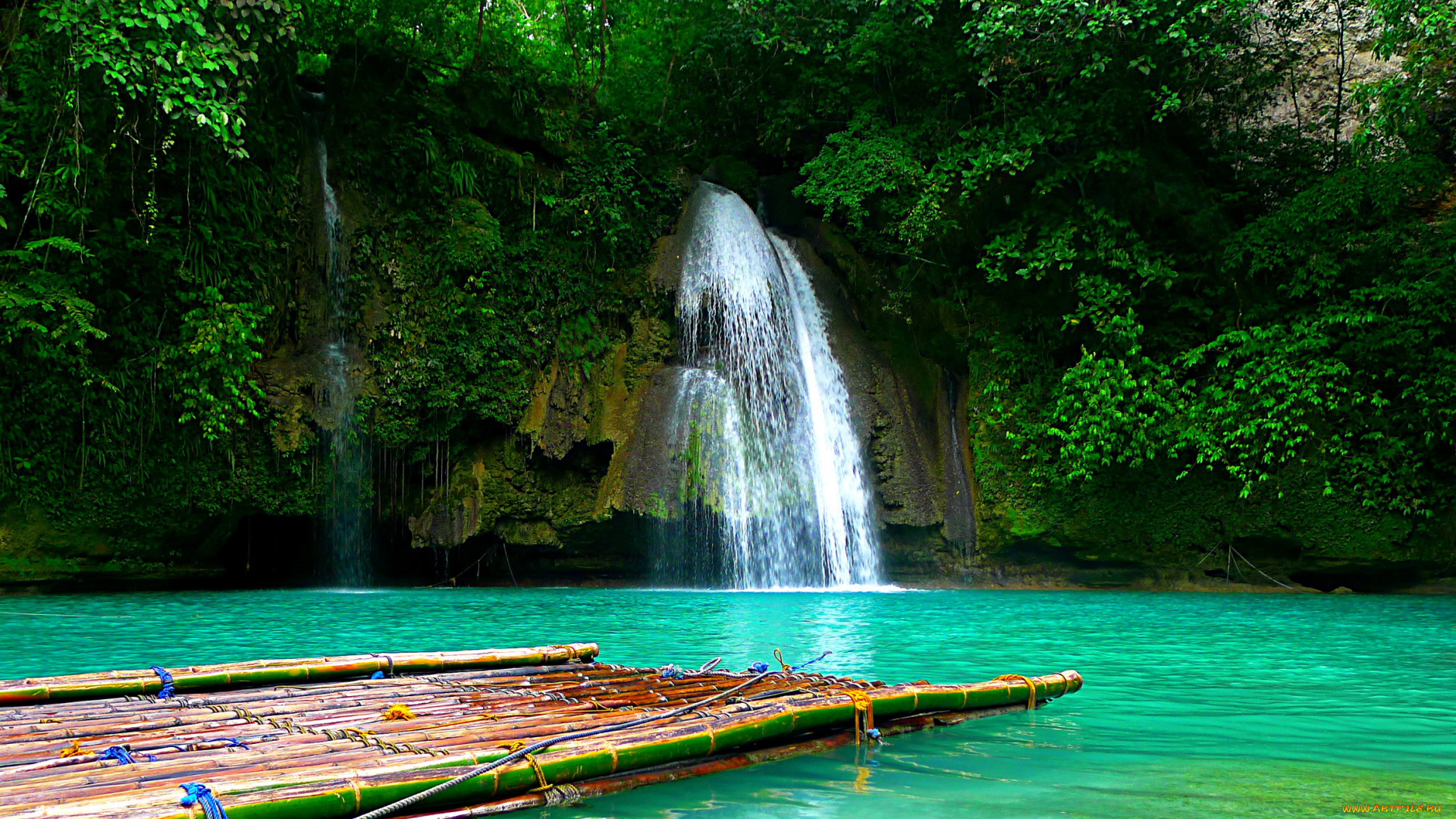 природа, водопады, badian, philippines, филлипины, водопад, река, тропики