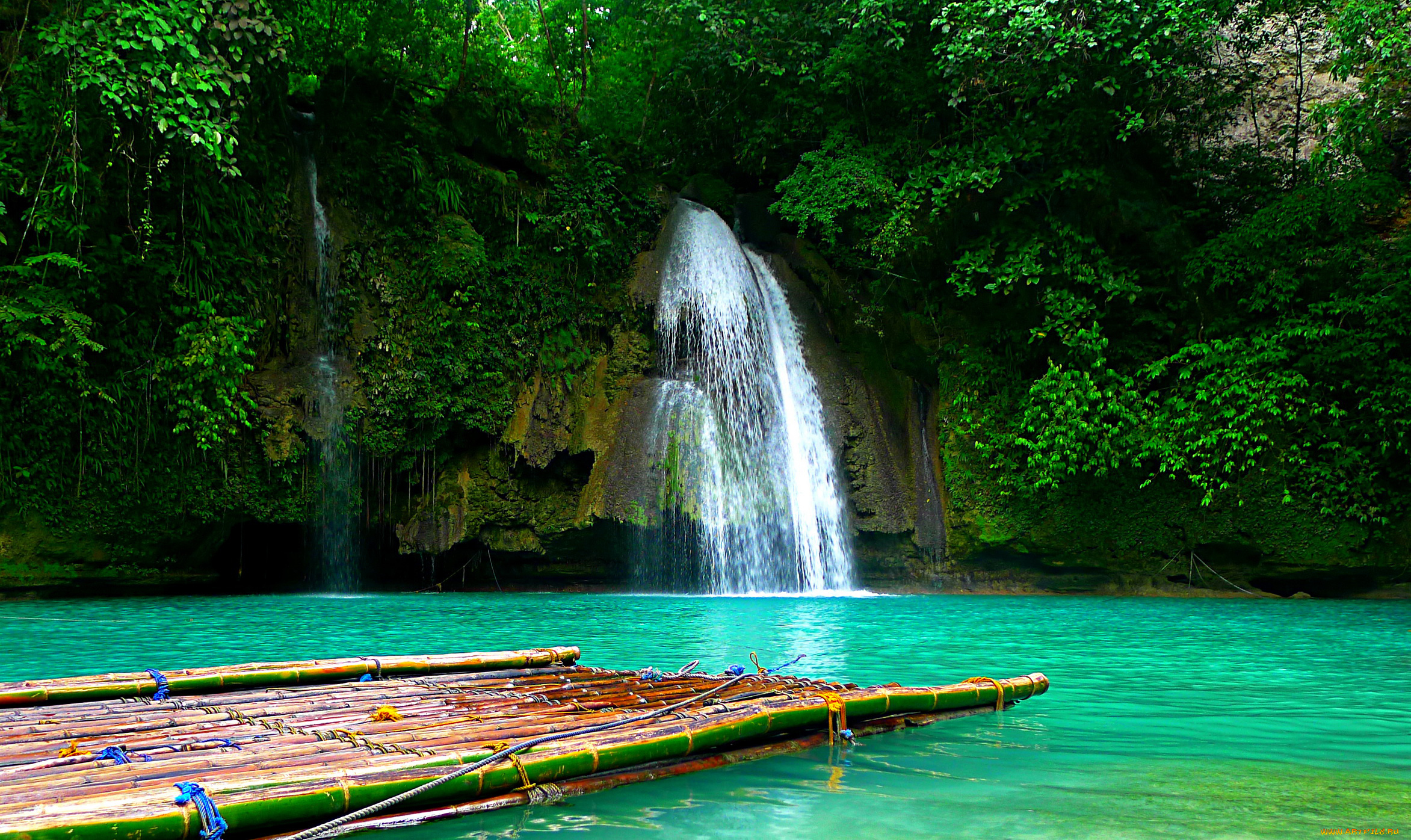природа, водопады, badian, philippines, филлипины, водопад, река, тропики