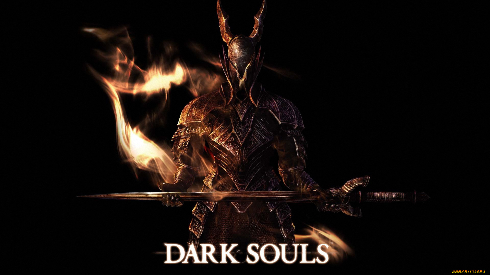 dark, souls, видео, игры, огонь, меч, воин