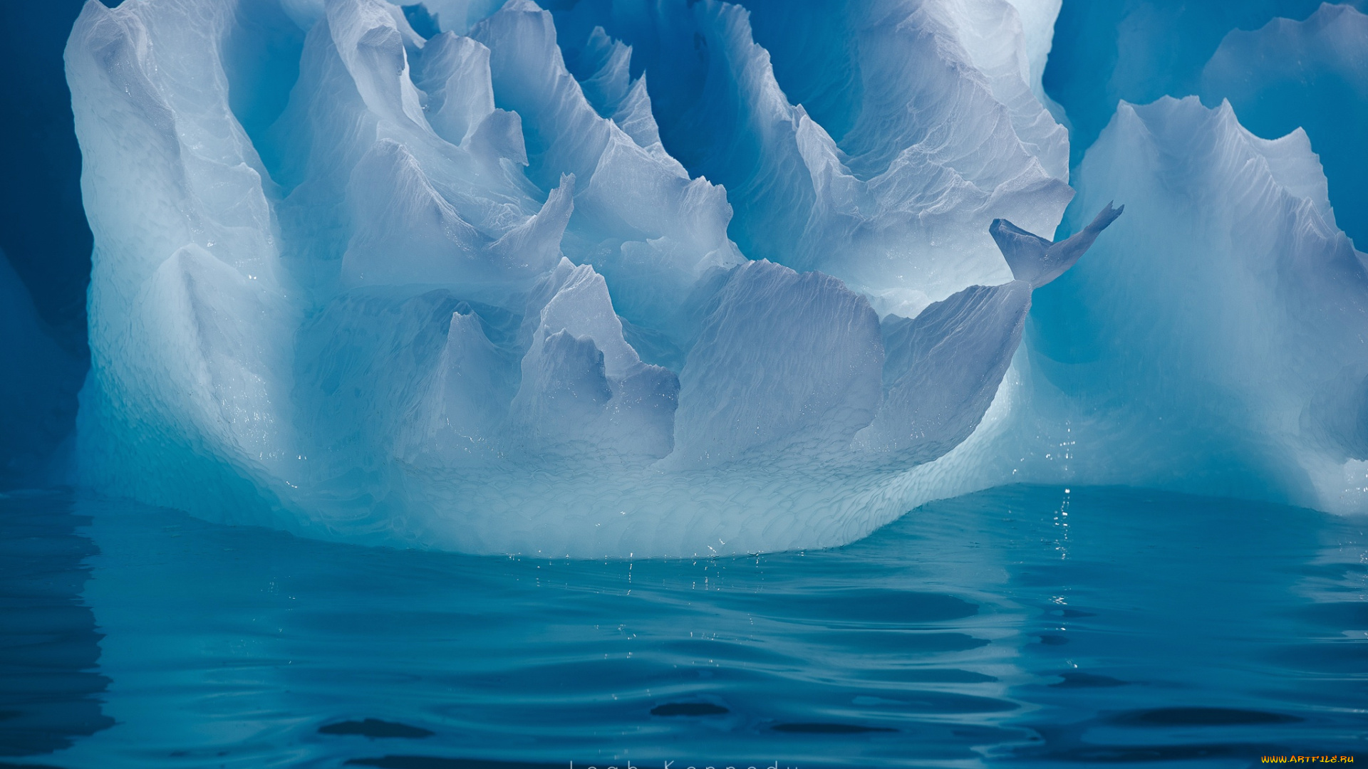 природа, айсберги, и, ледники, антарктика, лёд, вода, айсберг