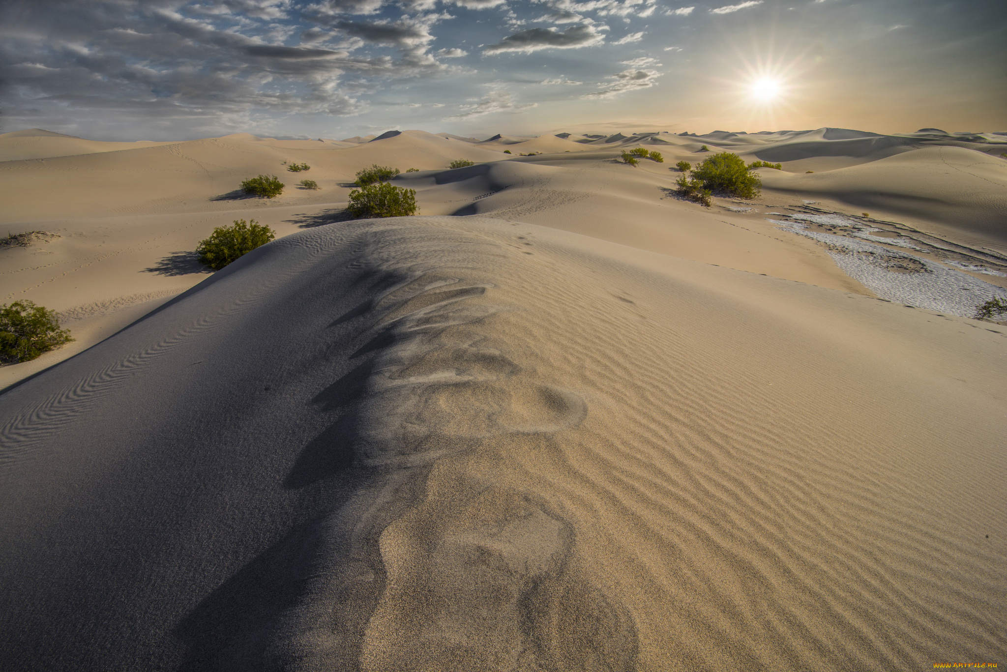 природа, пустыни, солнце, дюны, песок