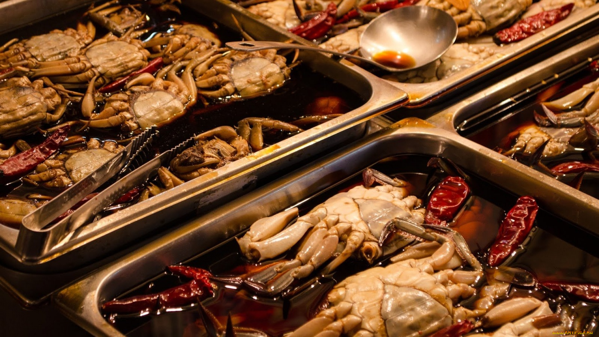 еда, рыбные, блюда, , с, морепродуктами, крабы, кухня, корейская
