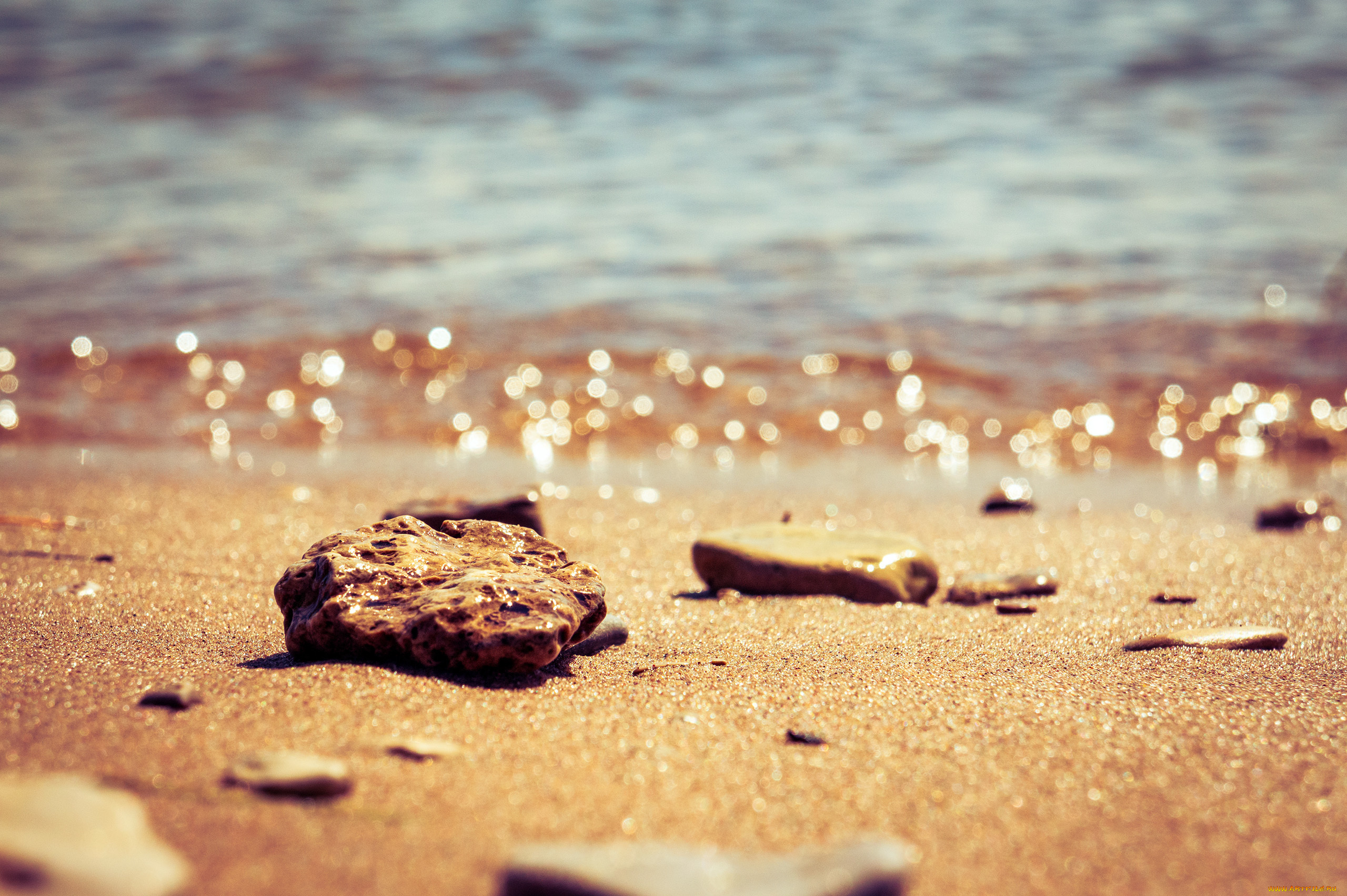 природа, побережье, берег, море, камни, песок