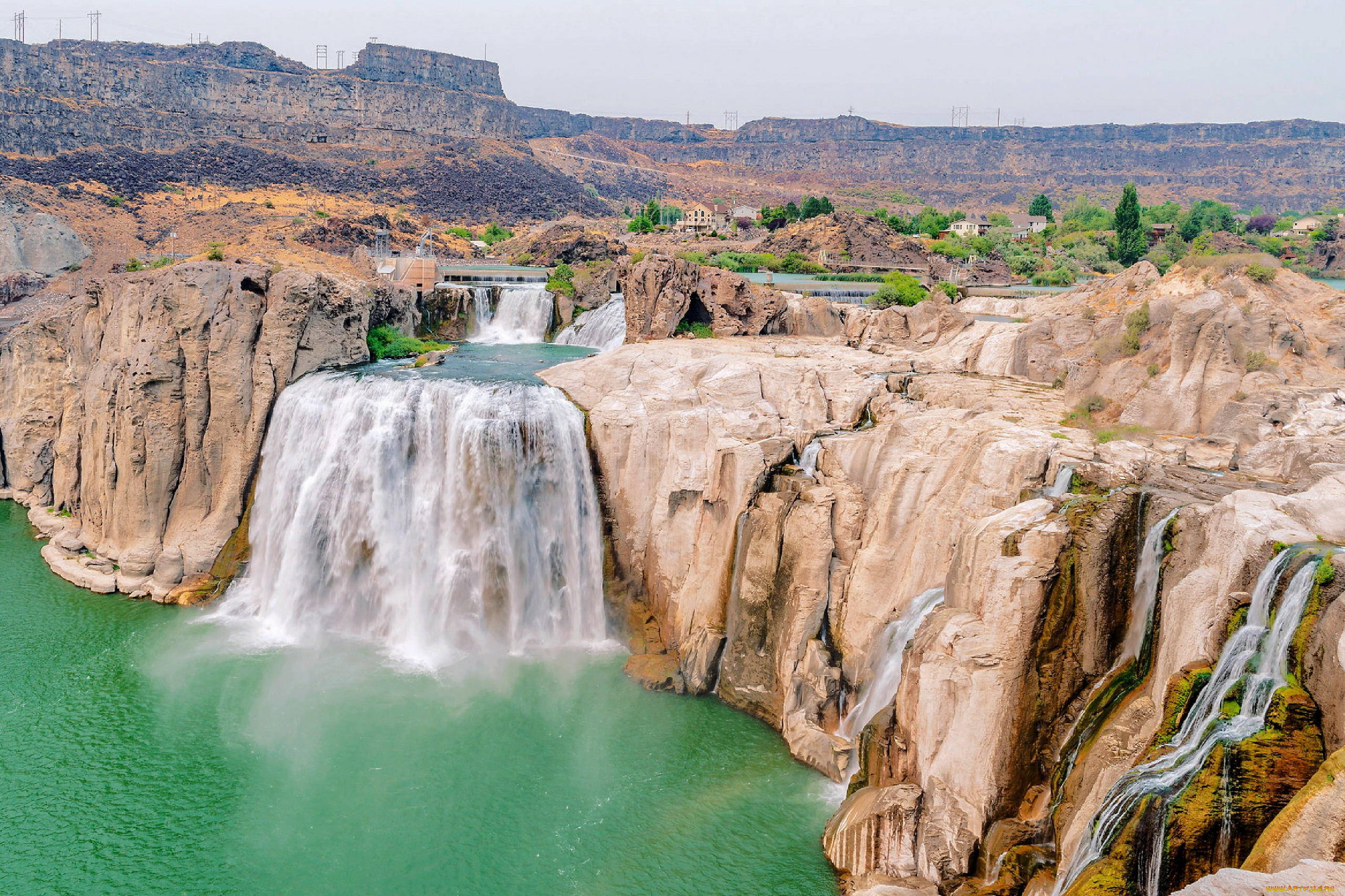 shoshone, waterfall, idaho, природа, водопады, shoshone, waterfall