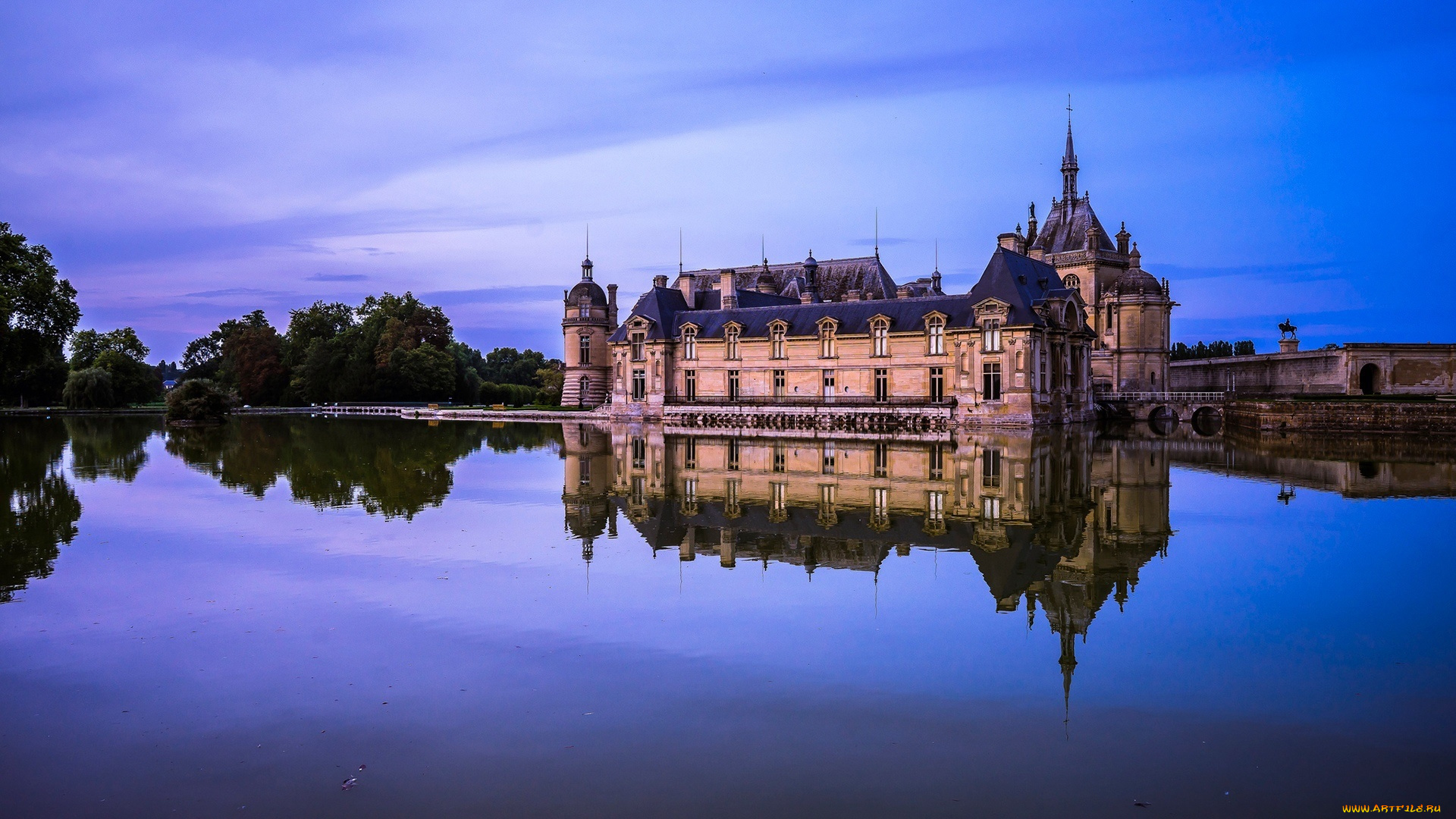 chateau, de, chantilly, france, города, замки, франции, chateau, de, chantilly