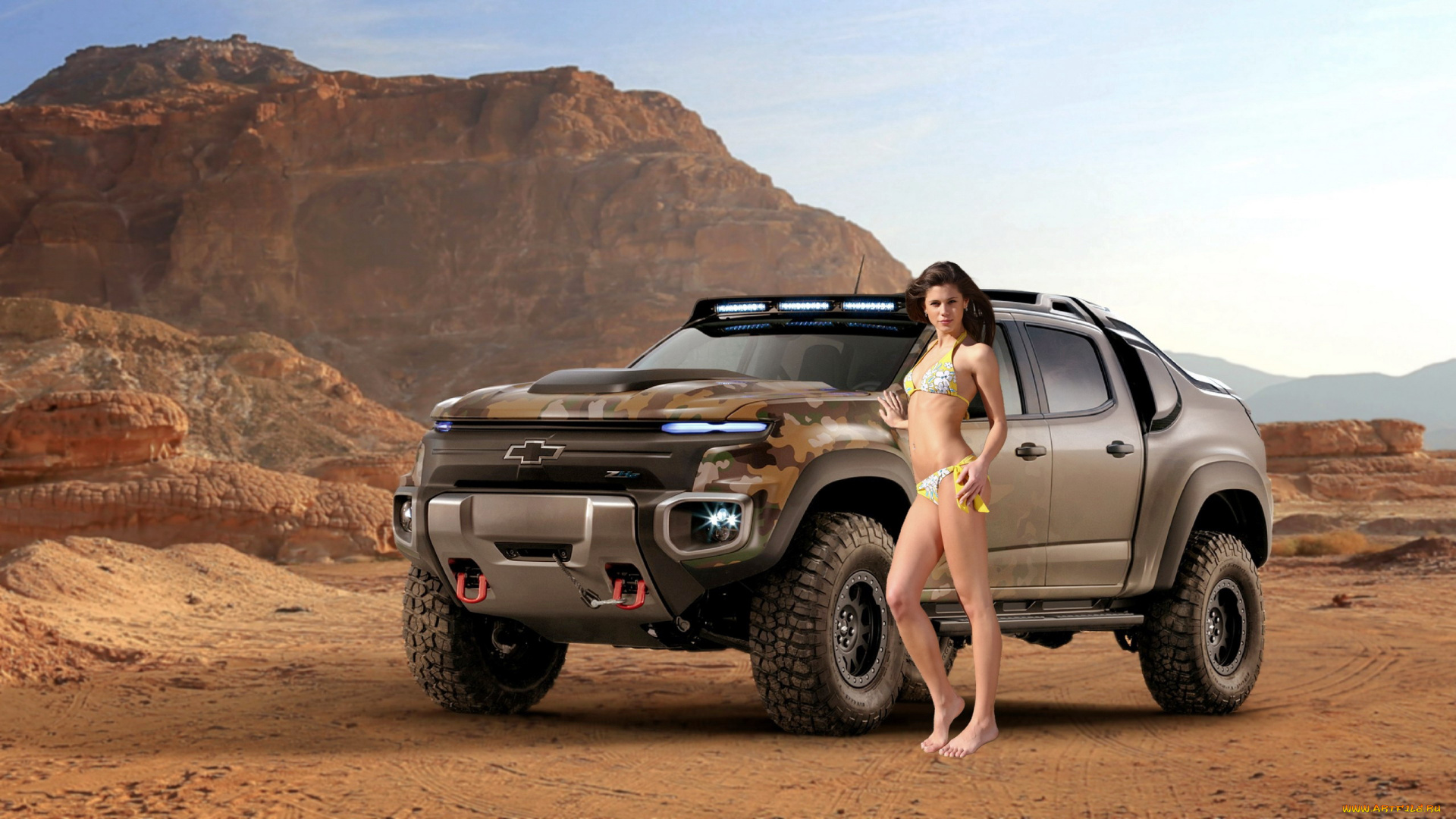 автомобили, -авто, с, девушками, caprice, chevy, colorado, truck