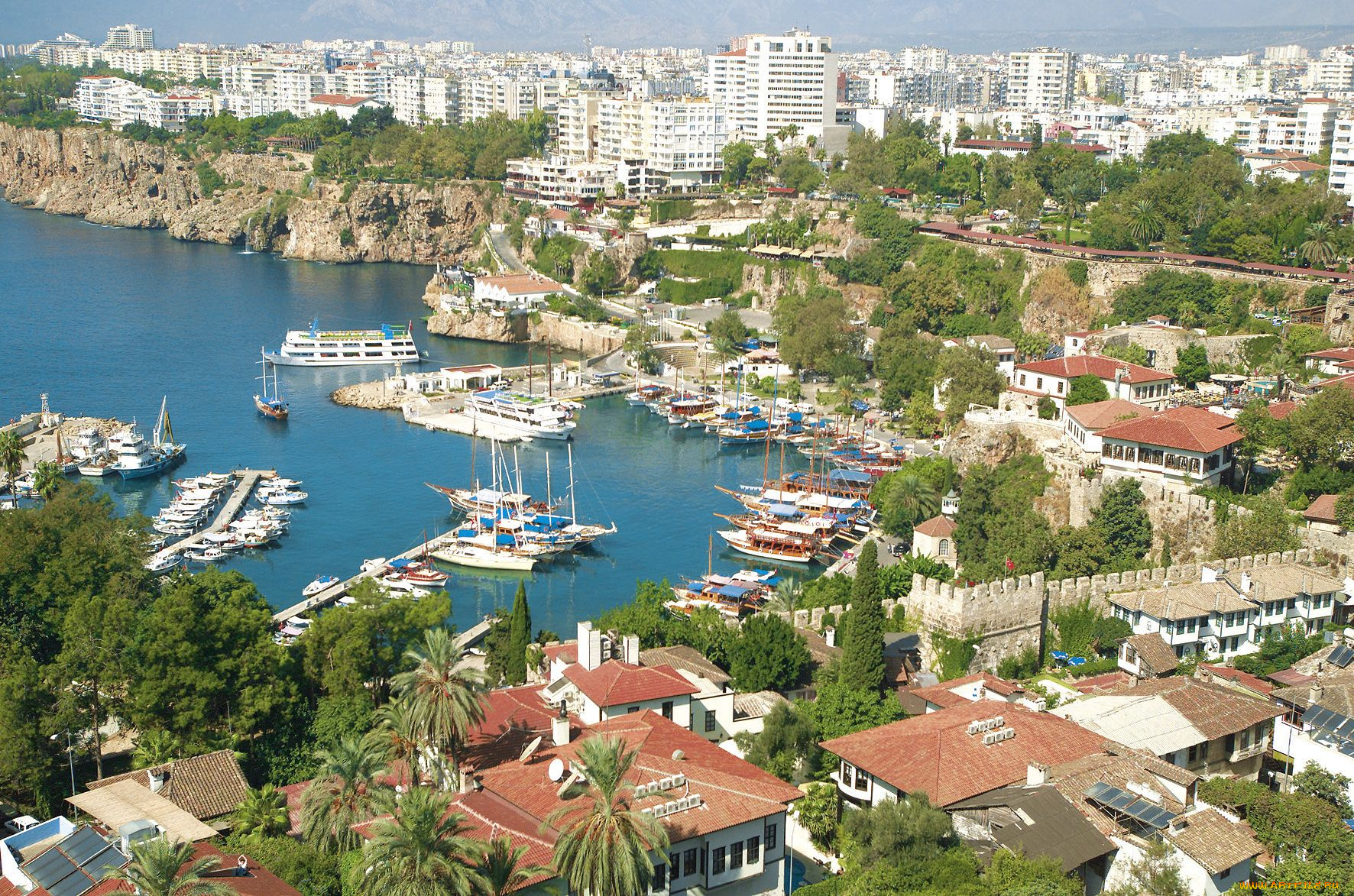 antalya, города, панорамы